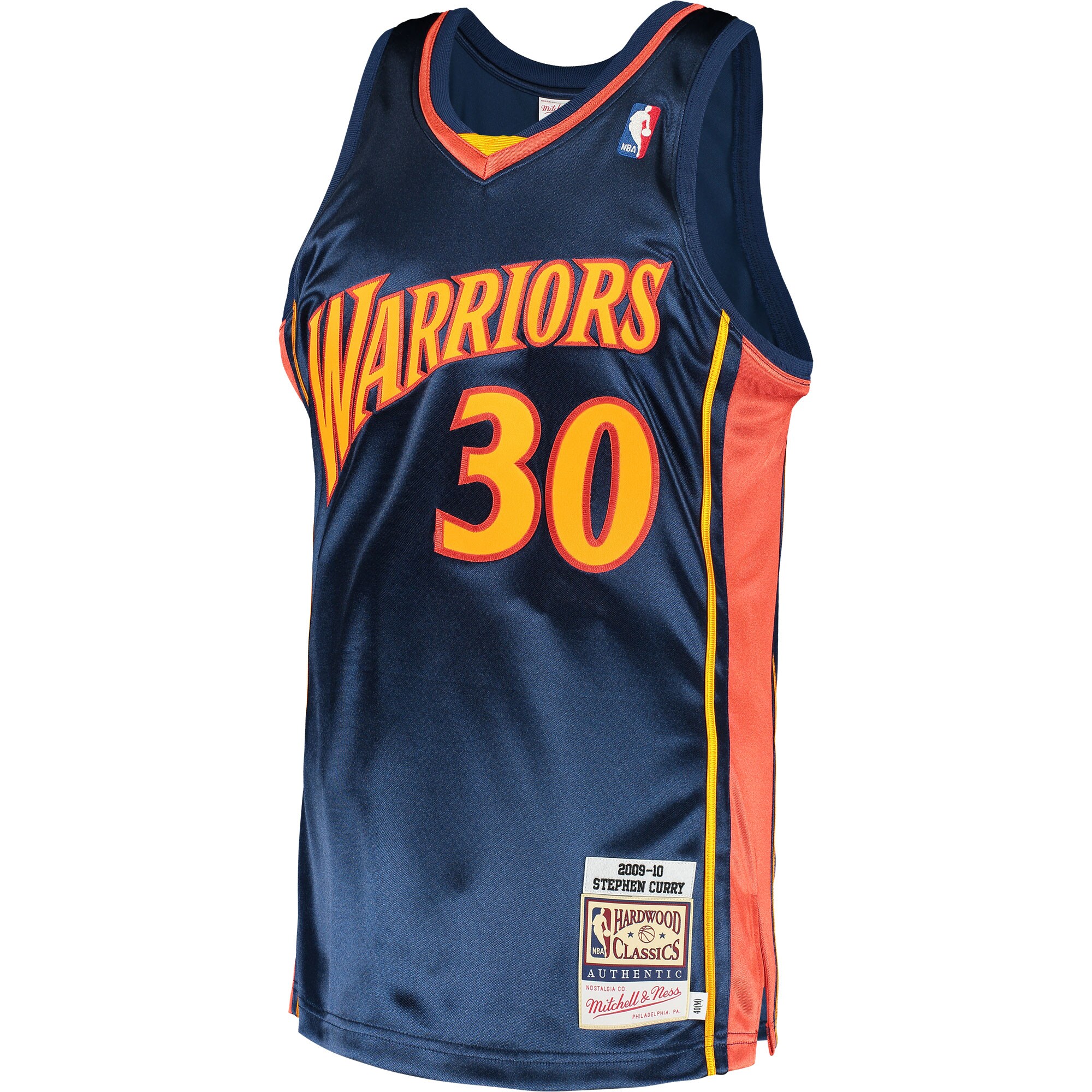 Stephen Curry Golden State Warriors Mitchell & Ness 2009/10 Hardwood Classics Authentic Jersey - Navy