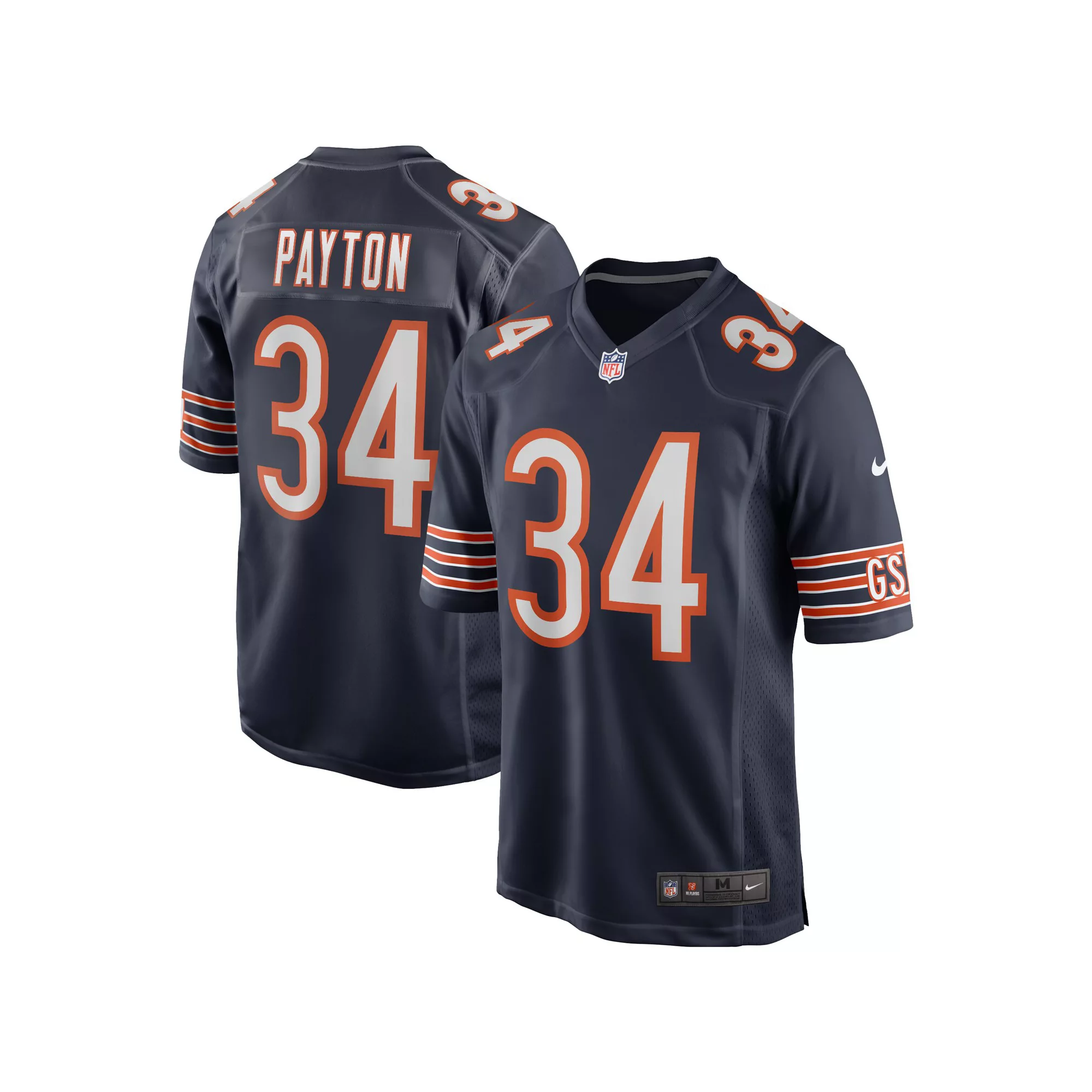 Men's Nike Walter Payton Navy Chicago Bears Game Retired Player Jersey