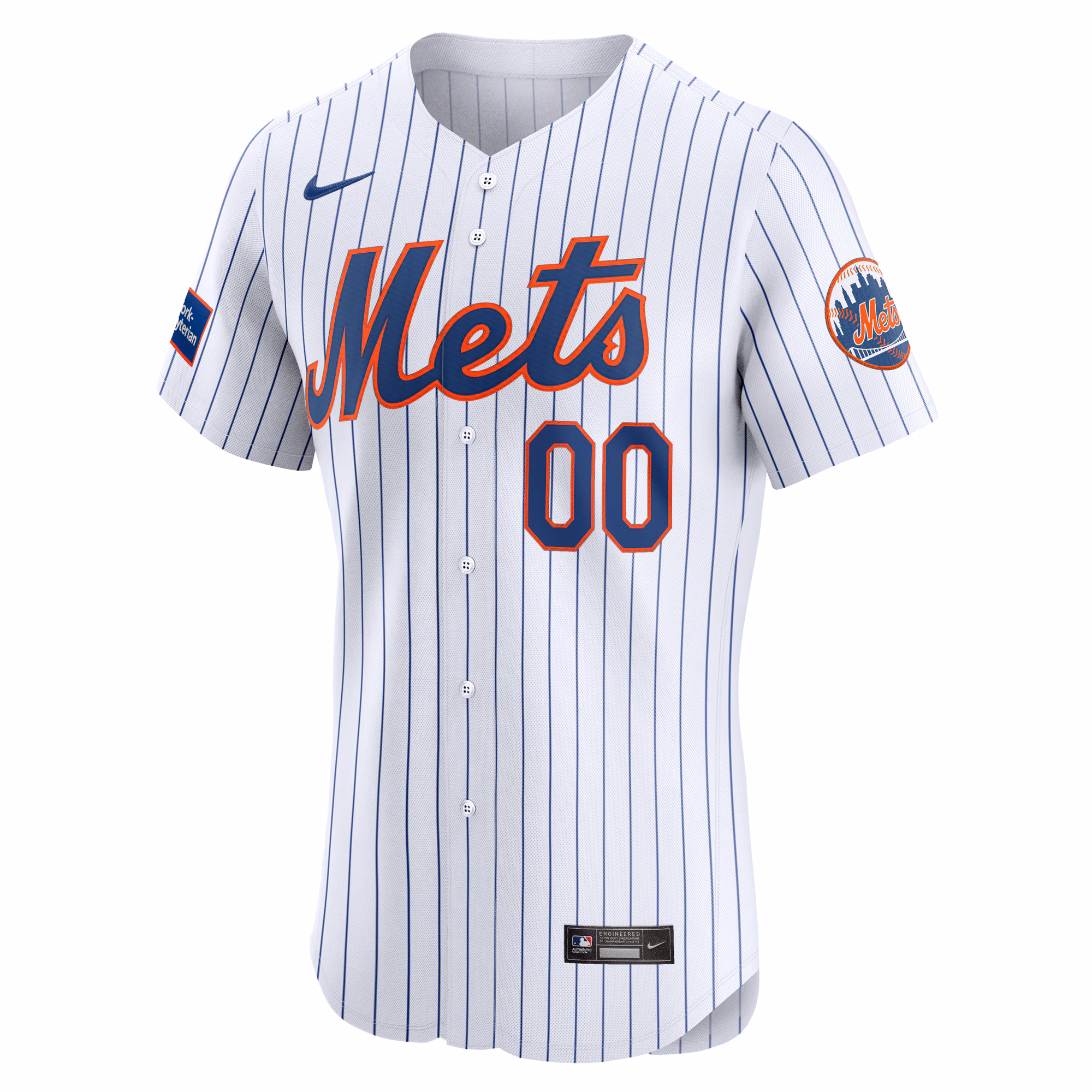 New York Mets Nike Home Elite Custom Patch Jersey - White
