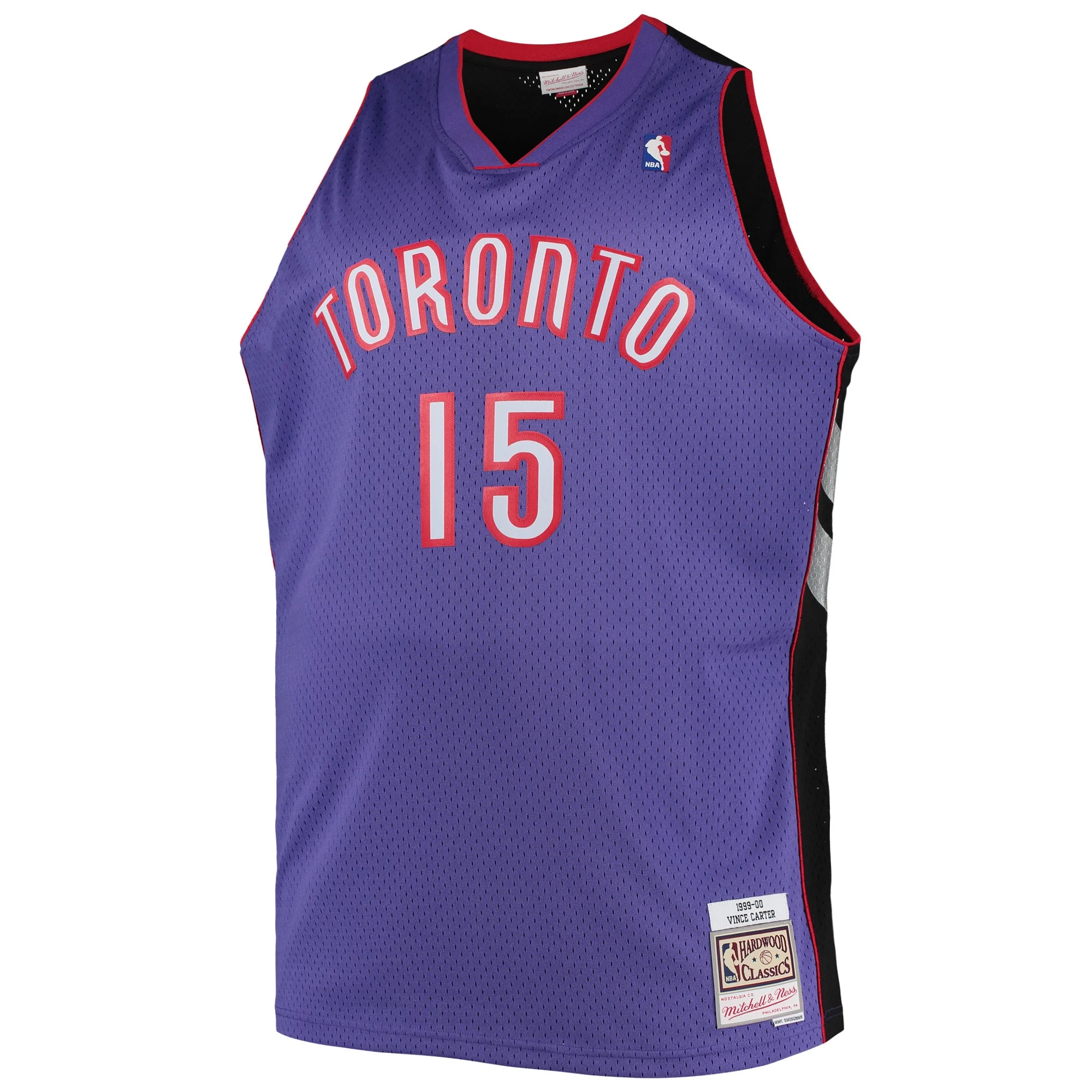 Men's Mitchell & Ness Vince Carter Purple Toronto Raptors Big & Tall 1999/00 Hardwood Classics Swingman Jersey