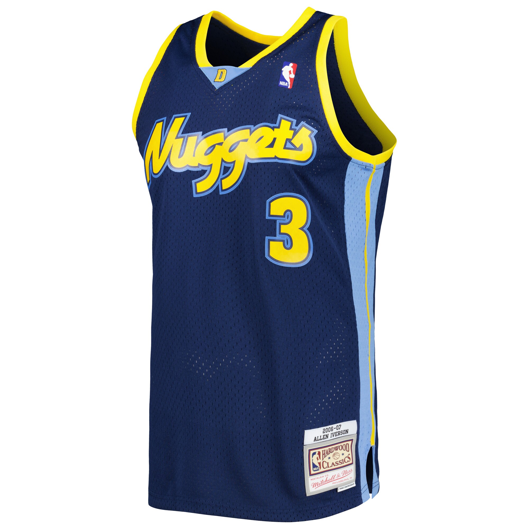 Allen Iverson Denver Nuggets Mitchell & Ness Hardwood Classics Swingman Jersey - Navy