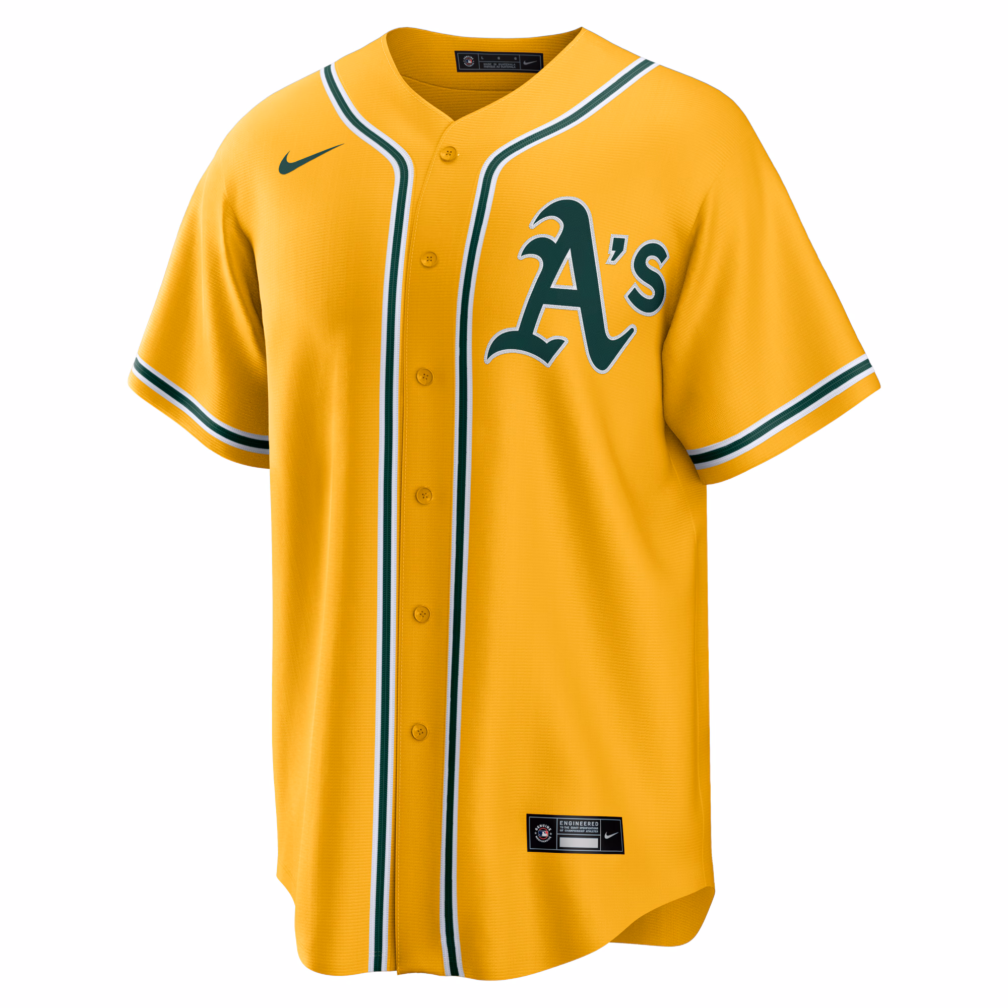 Oakland Athletics Nike Alternate Replica Team Jersey - Gold