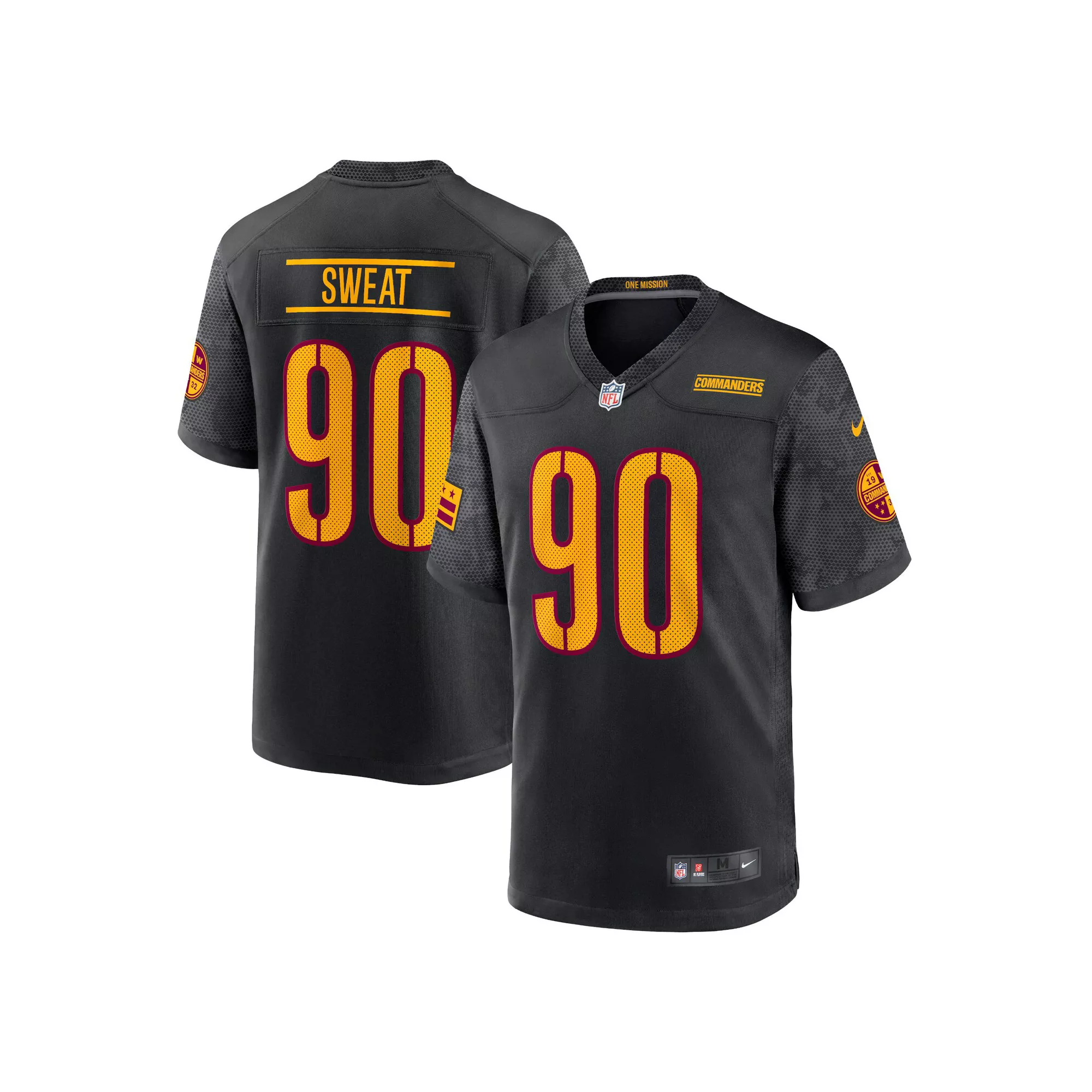 Men's Nike Montez Sweat Black Washington Commanders Alternate Game Player Jersey