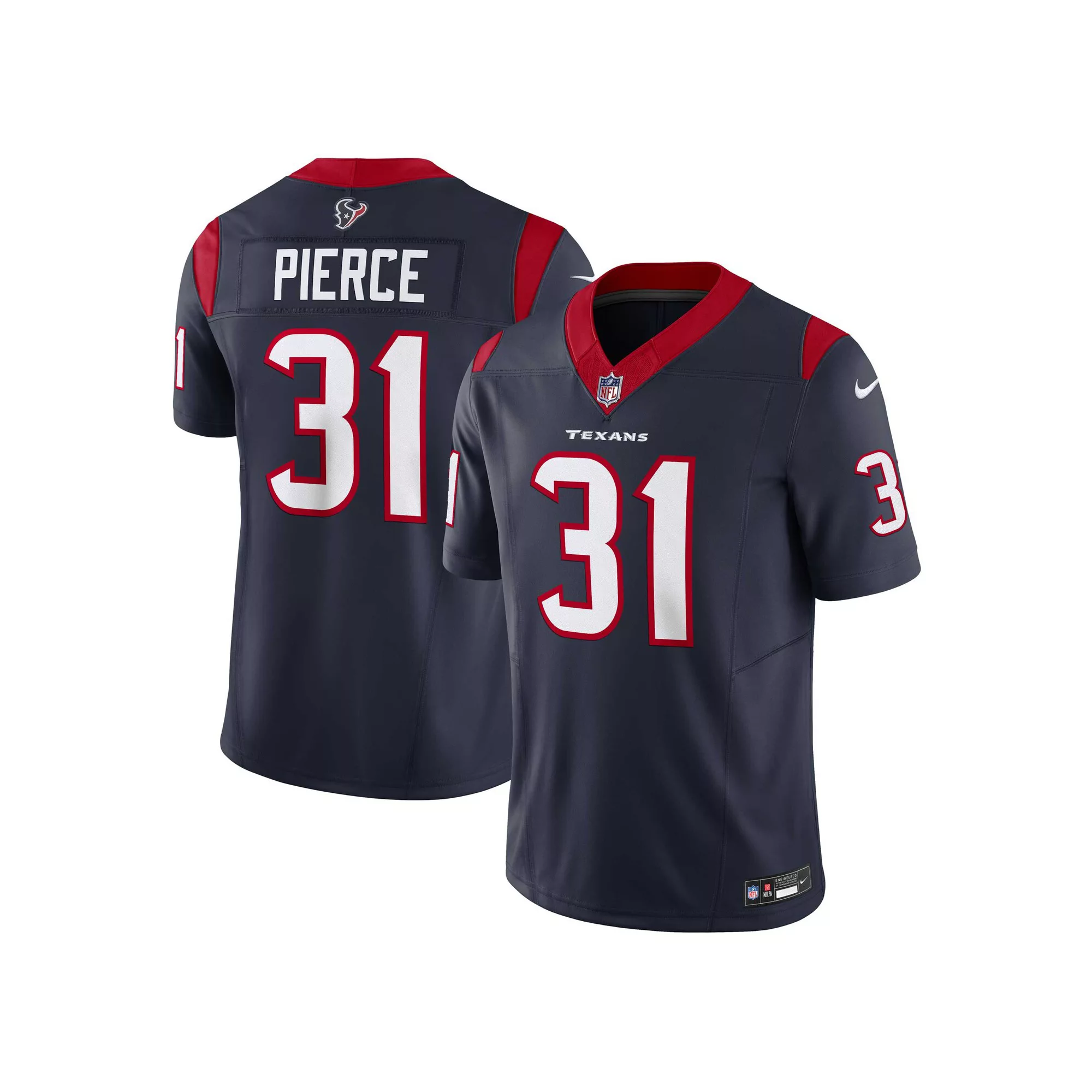 Men's Nike Dameon Pierce Navy Houston Texans Vapor F.U.S.E. Limited Jersey