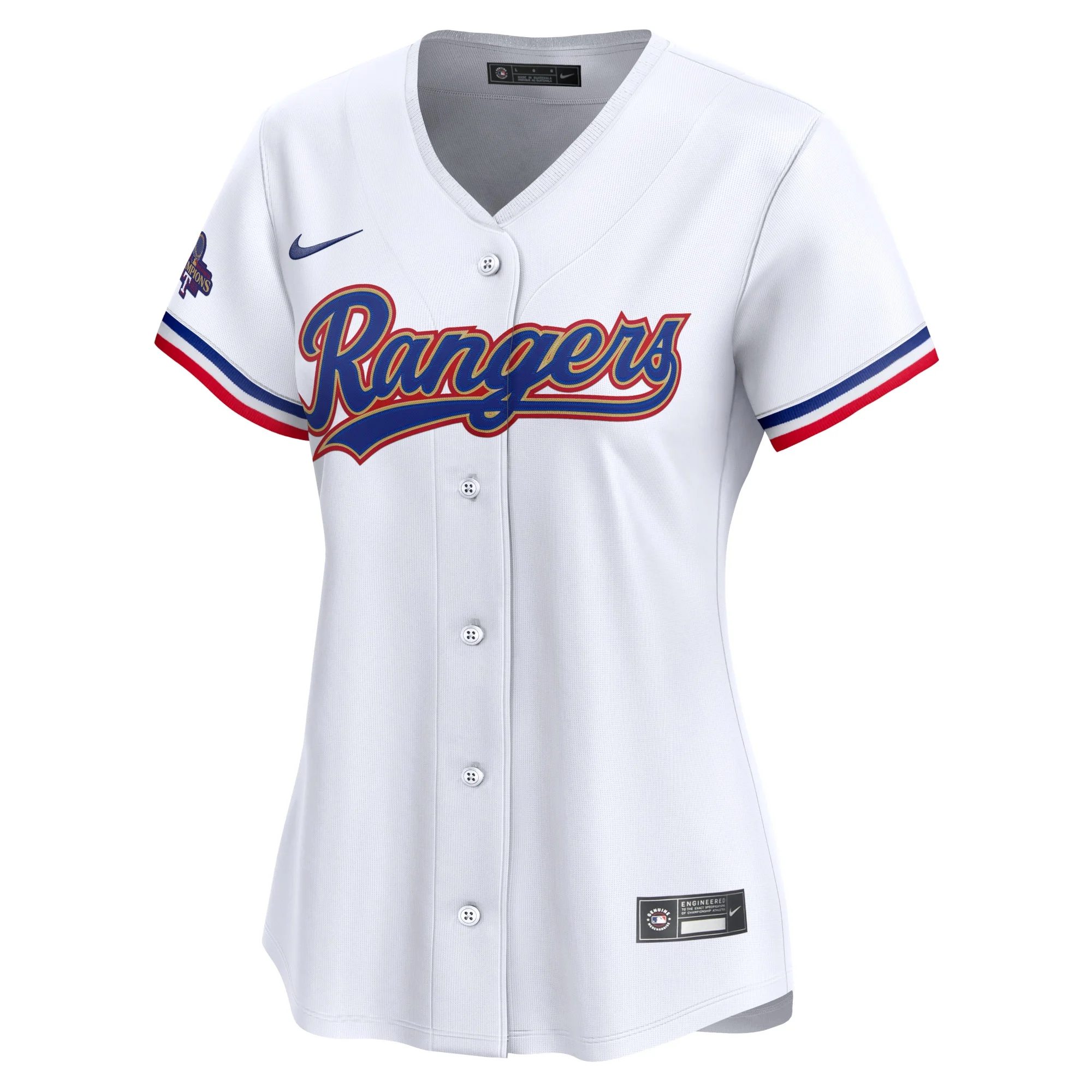 Women's Nike Max Scherzer White Texas Rangers 2024 Gold Collection Limited Player Jersey