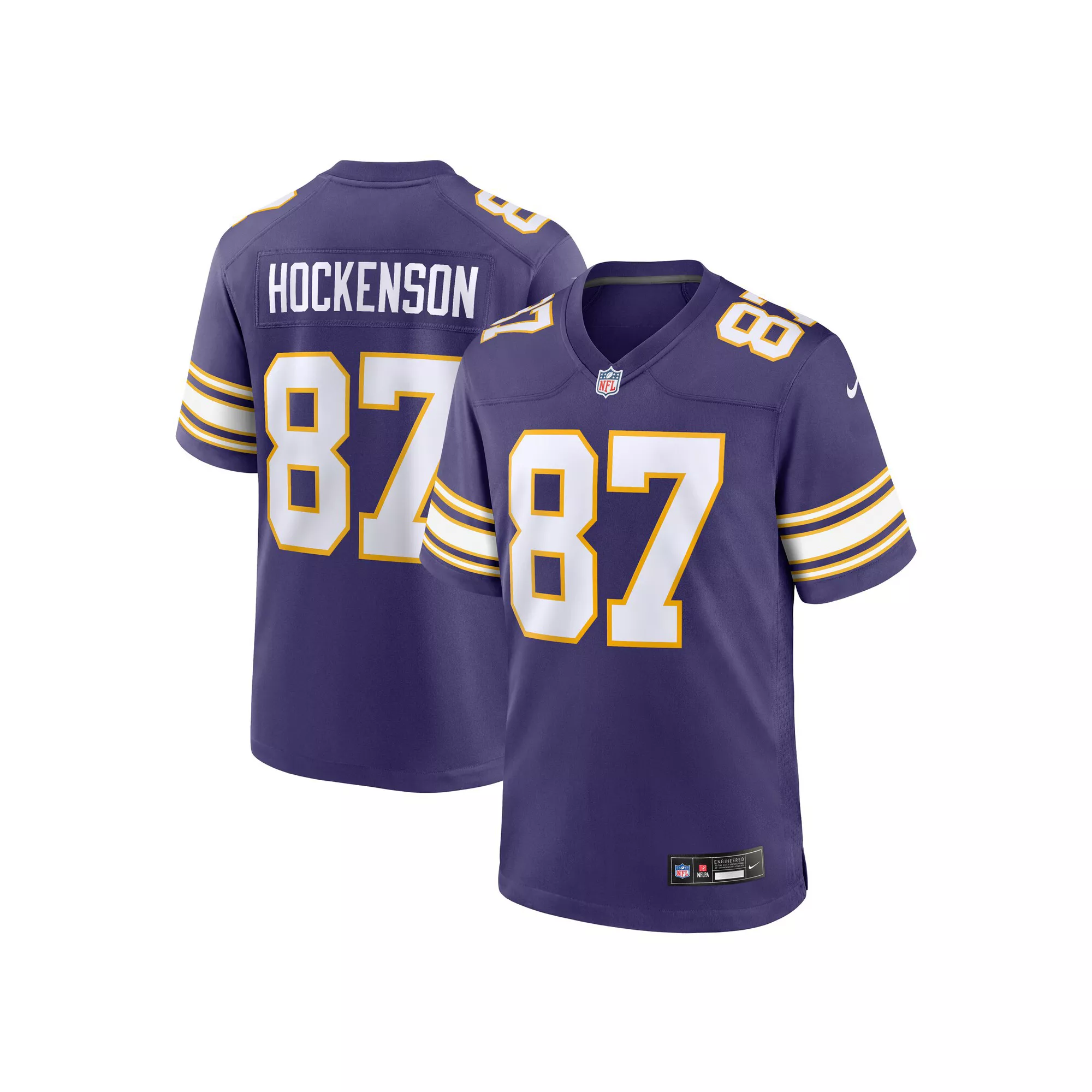 Men's Nike T.J. Hockenson Purple Minnesota Vikings Classic Player Game Jersey