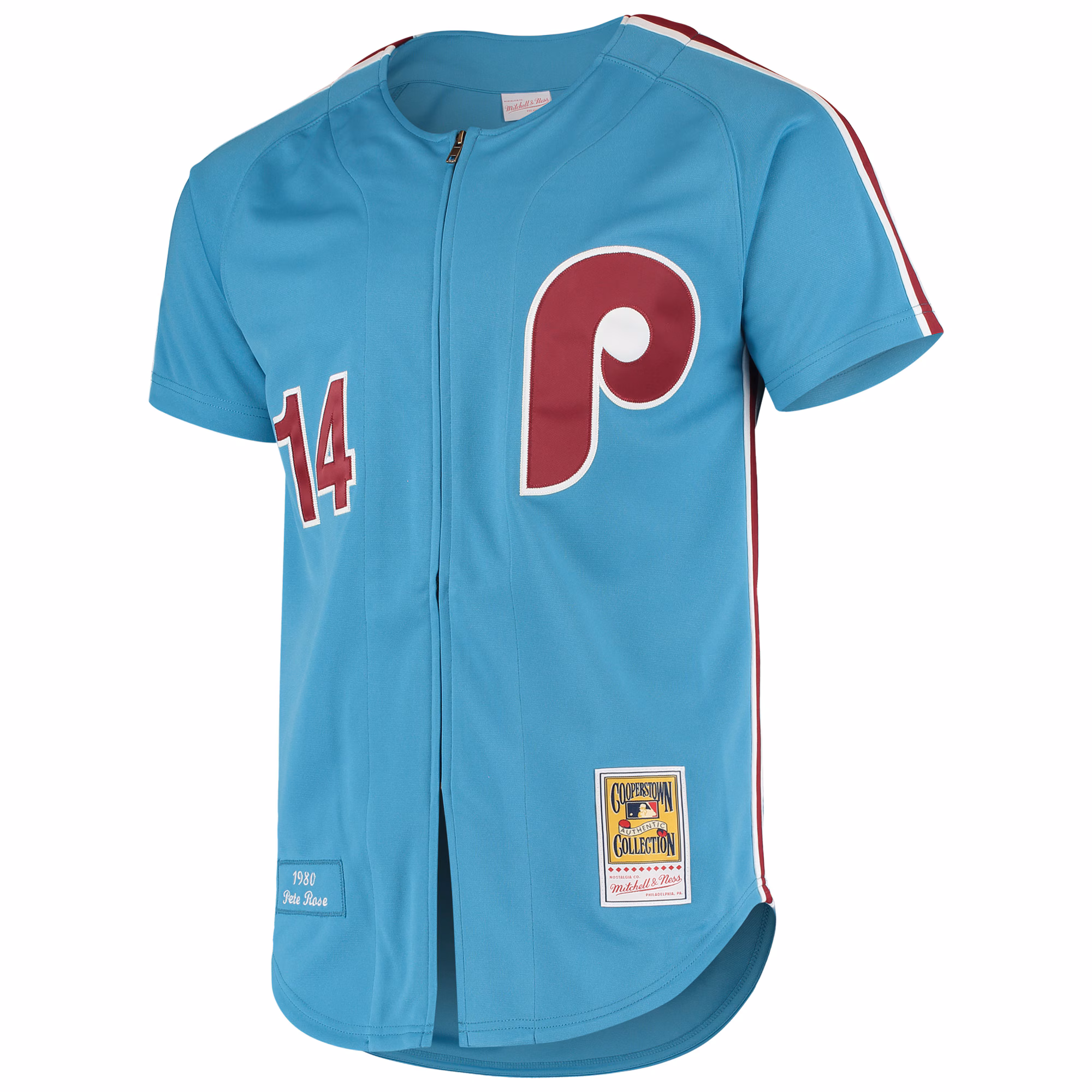 Pete Rose Philadelphia Phillies Mitchell & Ness Cooperstown Collection Authentic Jersey - Light Blue