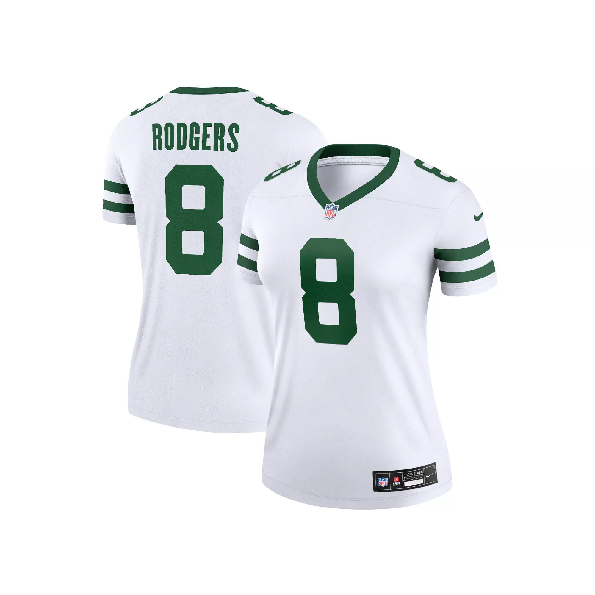 Women's Nike Aaron Rodgers Spotlight White New York Jets Alternate Legend Player Jersey