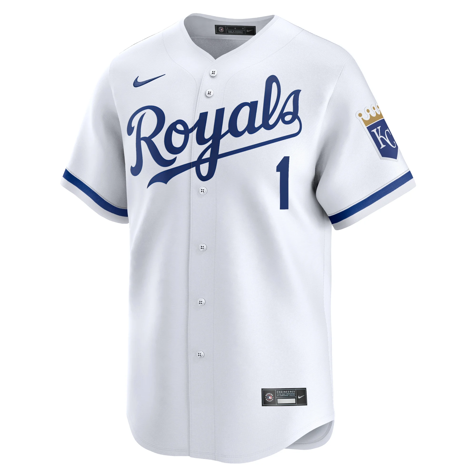 Men's Nike White Kansas City Royals #1 Dad Home Limited Jersey