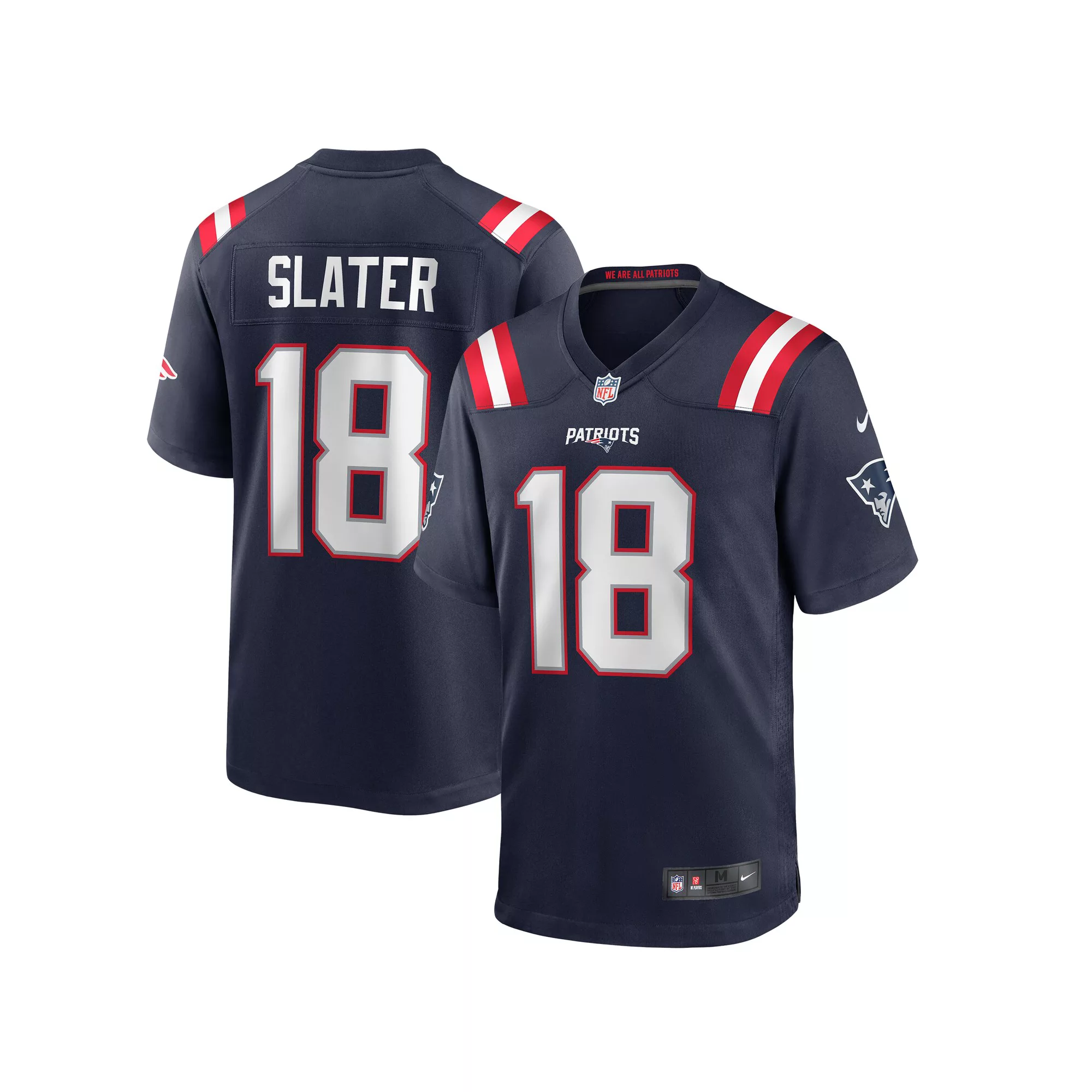 Men's Nike Matthew Slater Navy New England Patriots Game Player Jersey