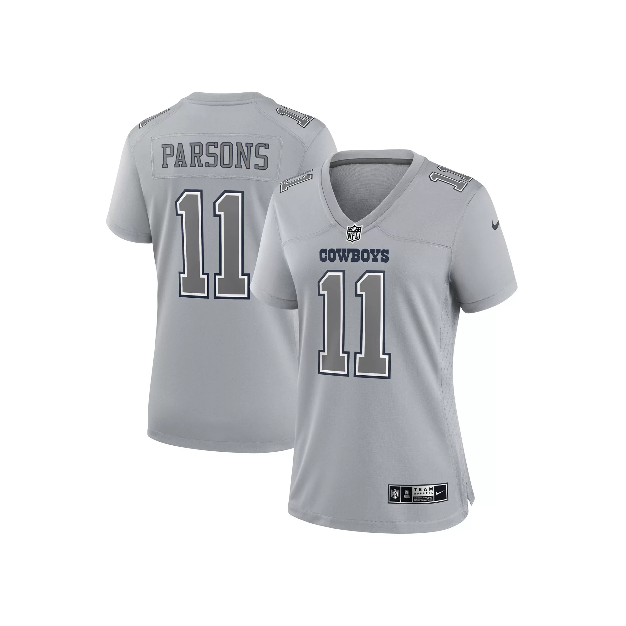 Women's Nike Micah Parsons Gray Dallas Cowboys Atmosphere Fashion Game Jersey
