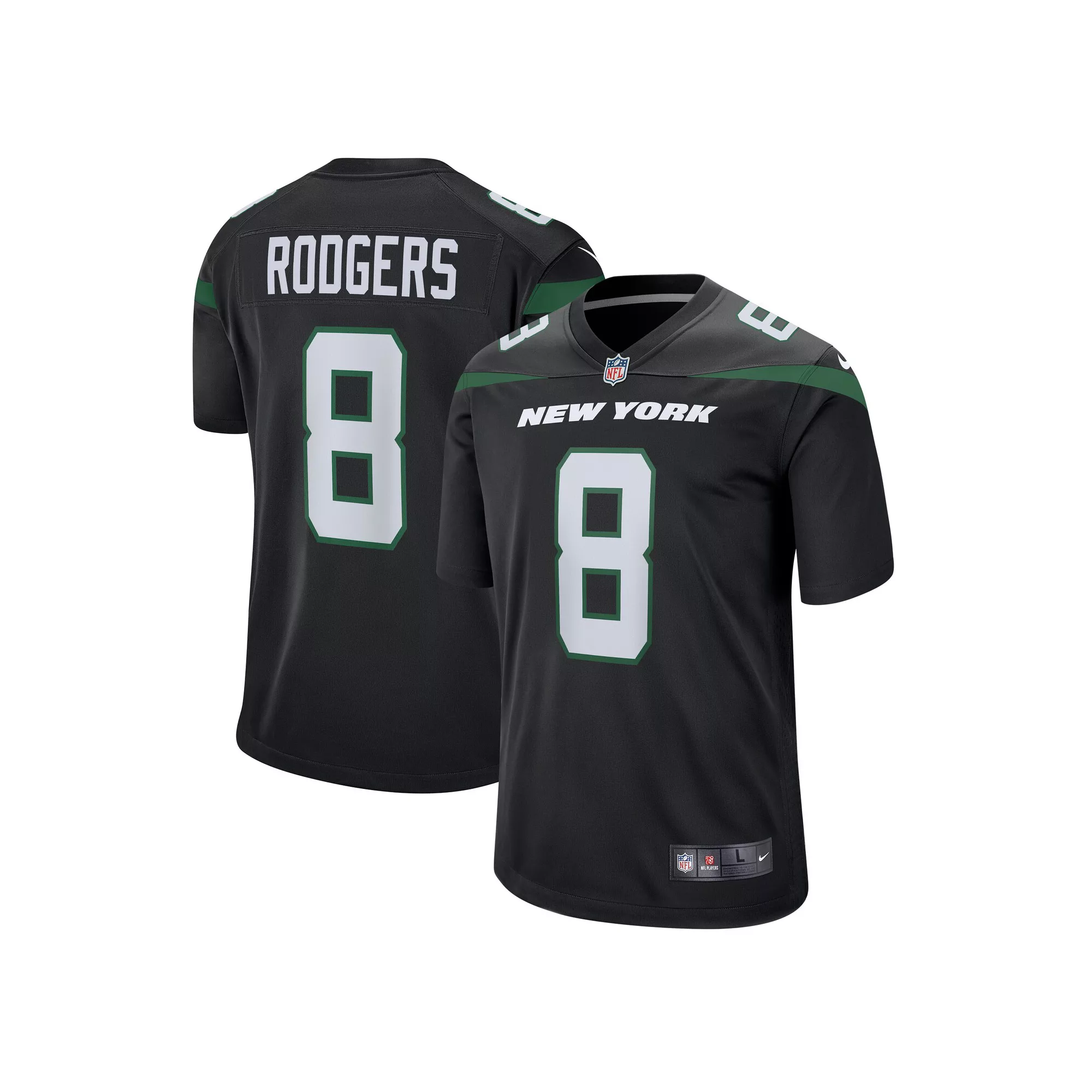 Youth Nike Aaron Rodgers Black New York Jets Game Jersey