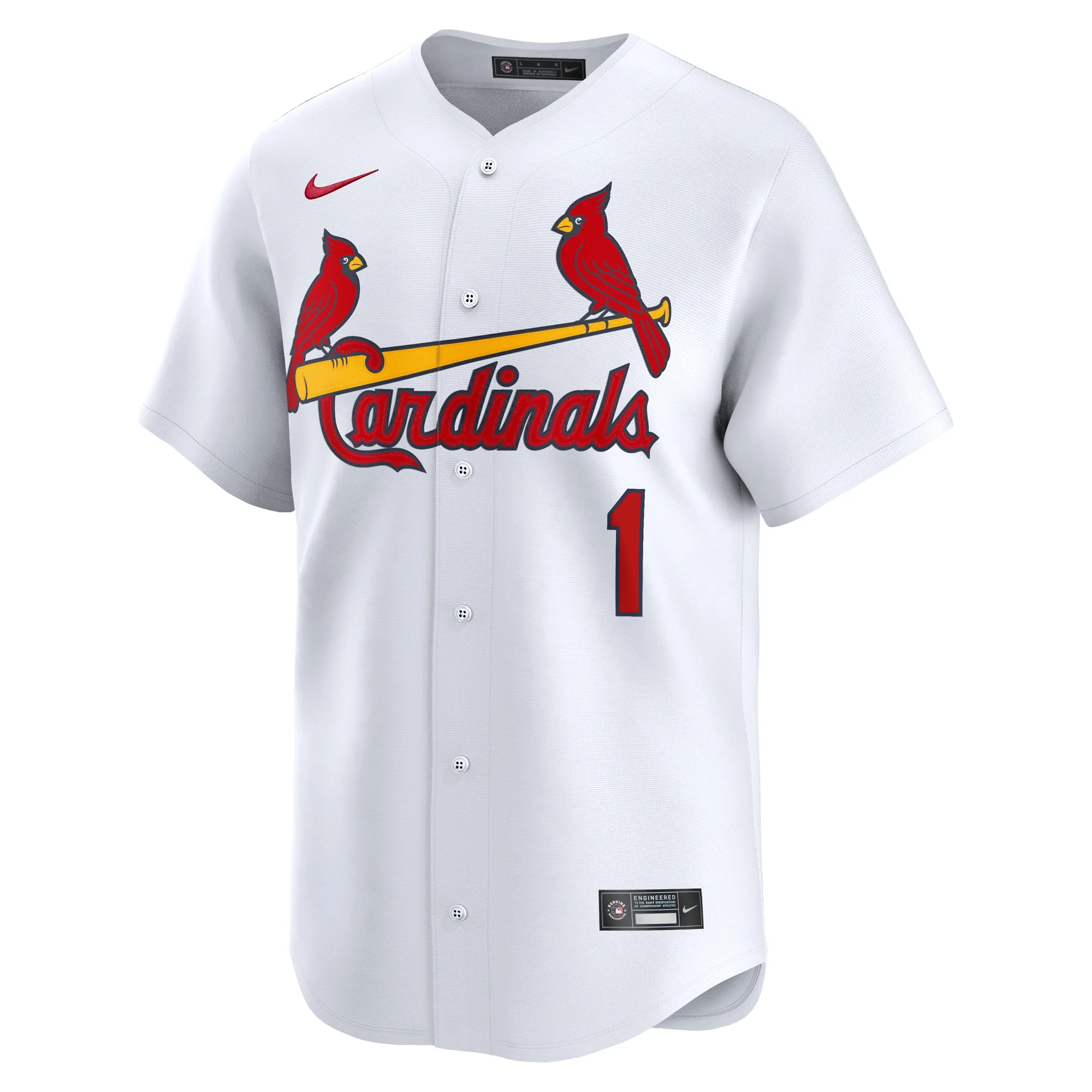 Men's Nike White St. Louis Cardinals #1 Dad Home Limited Jersey
