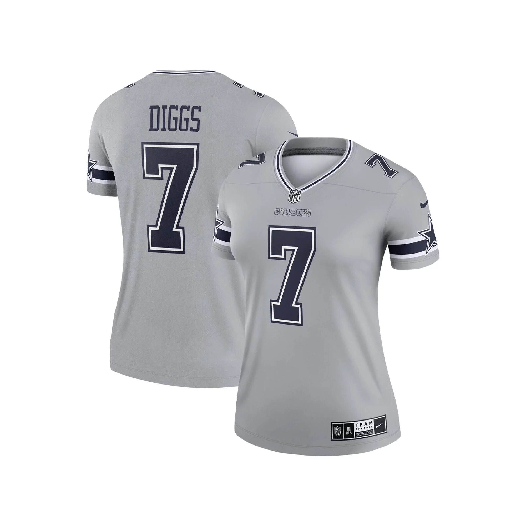 Women's Nike Trevon Diggs Silver Dallas Cowboys Inverted Legend Jersey