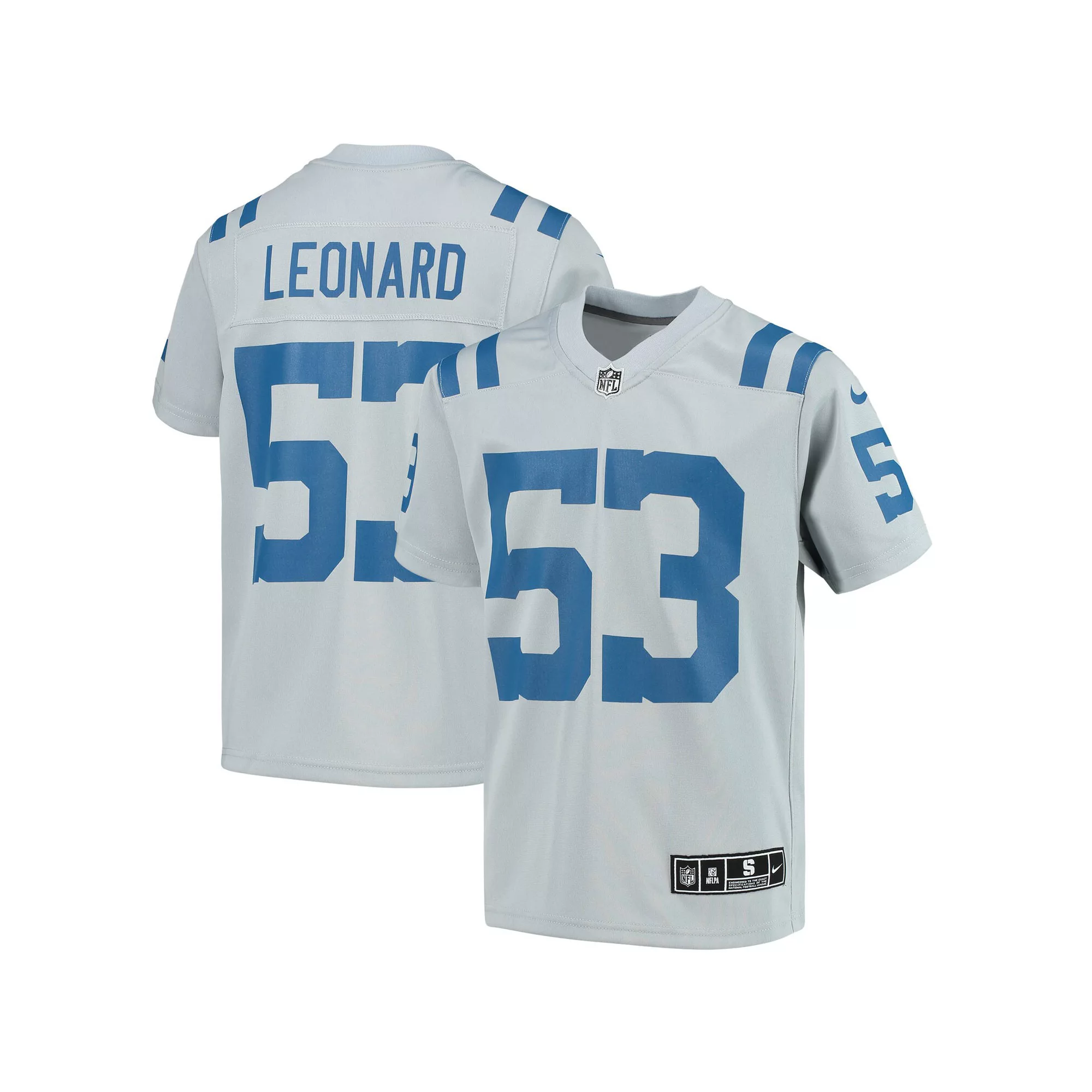 Youth Nike Shaquille Leonard Gray Indianapolis Colts Inverted Team Game Jersey