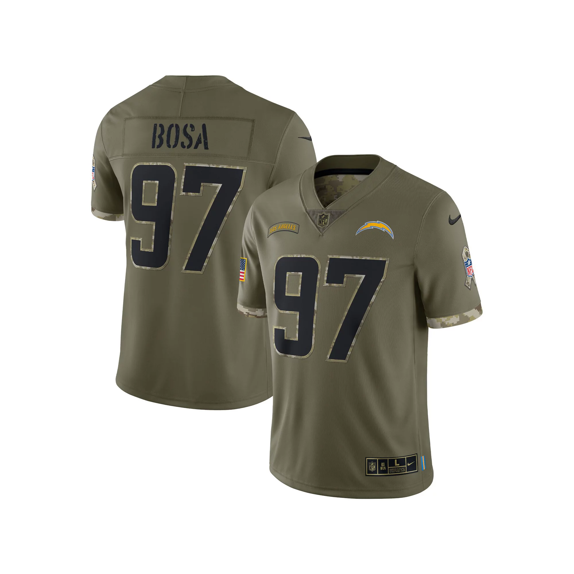Men's Nike Joey Bosa Olive Los Angeles Chargers 2022 Salute To Service Limited Jersey