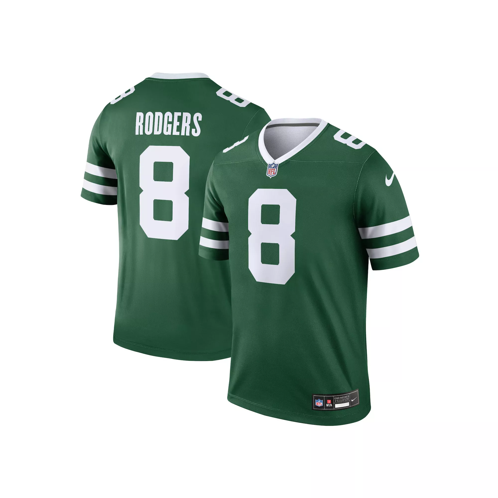 Men's Nike Aaron Rodgers Legacy Green New York Jets Legend Jersey