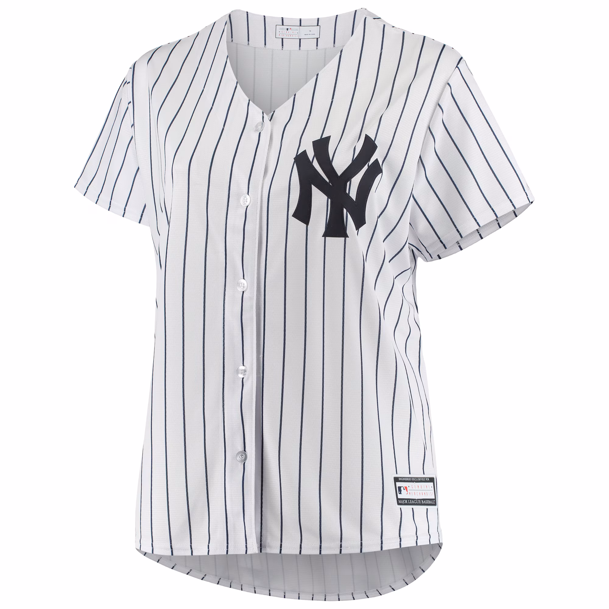 New York Yankees Women's Plus Size Sanitized Replica Team Jersey - White