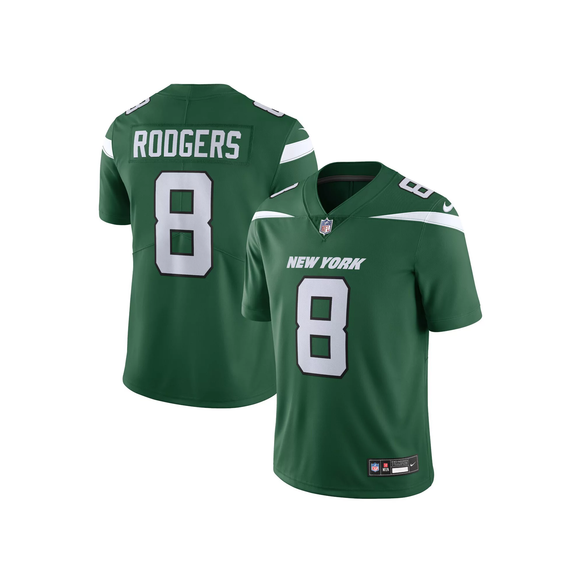 Men's Nike Aaron Rodgers Gotham Green New York Jets Vapor Untouchable Limited Jersey