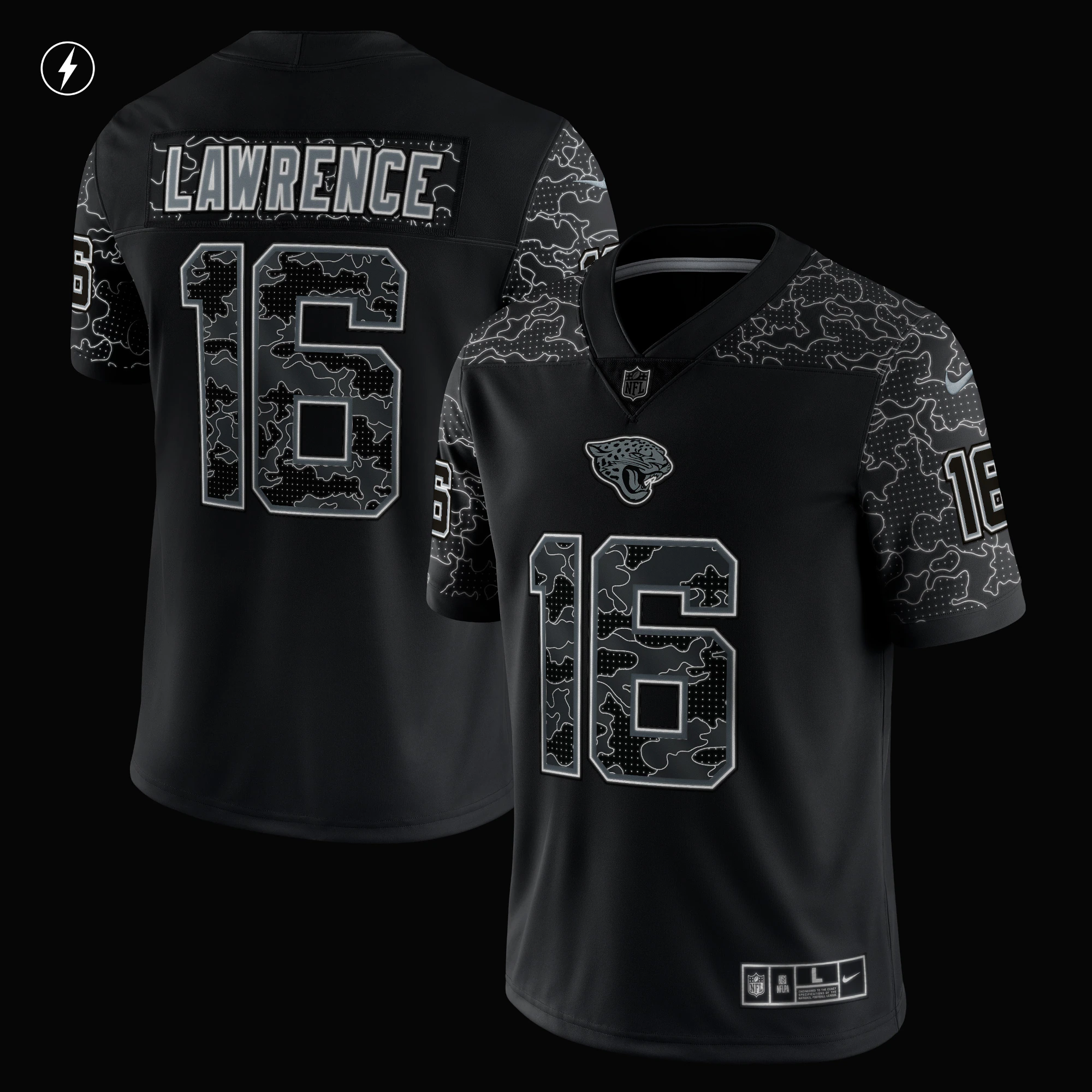 Trevor Lawrence Jacksonville Jaguars Nike RFLCTV Limited Jersey - Black