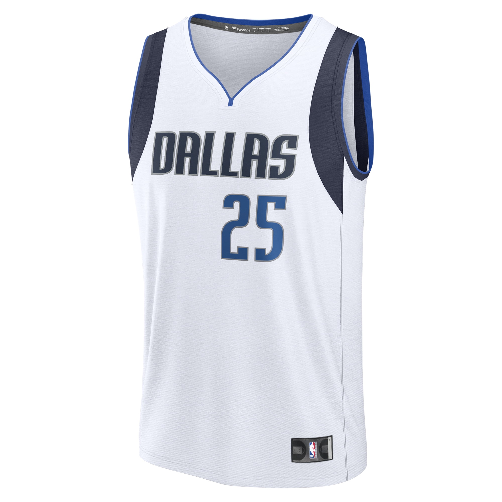 Men's Fanatics PJ Washington Jr. White Dallas Mavericks Fast Break Player Jersey - Association Edition