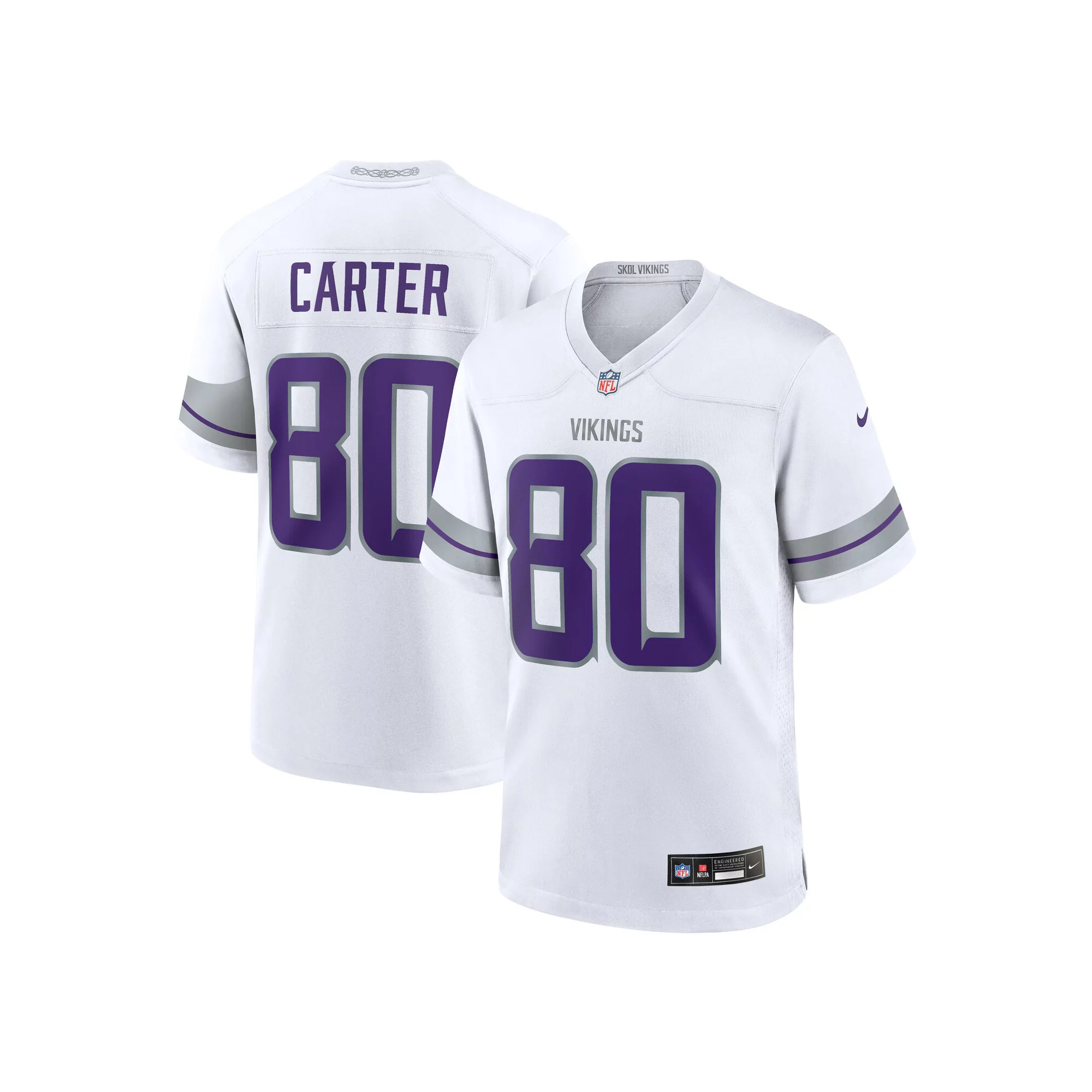 Men's Nike Cris Carter White Minnesota Vikings Alternate Retired Player Game Jersey