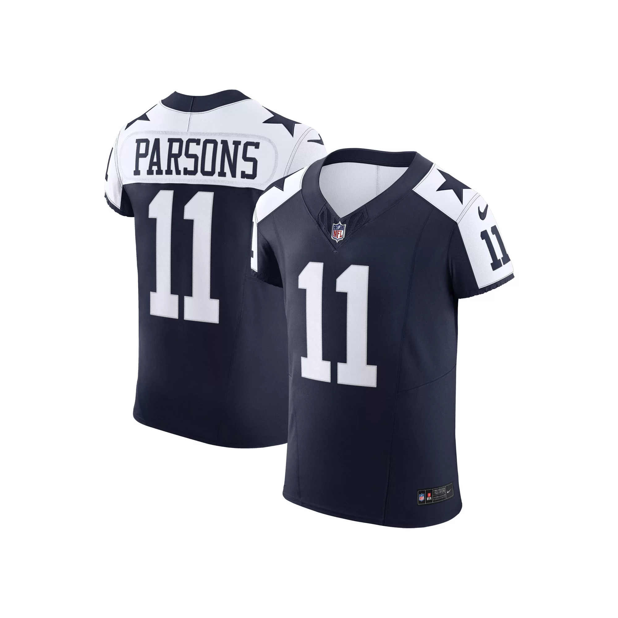 Men's Nike Micah Parsons Navy Dallas Cowboys Alternate Vapor F.U.S.E. Elite Jersey