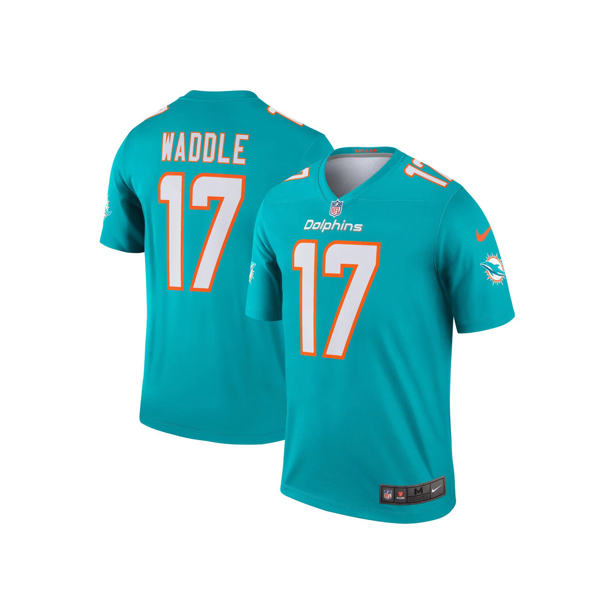 Men's Nike Jaylen Waddle Aqua Miami Dolphins Legend Jersey