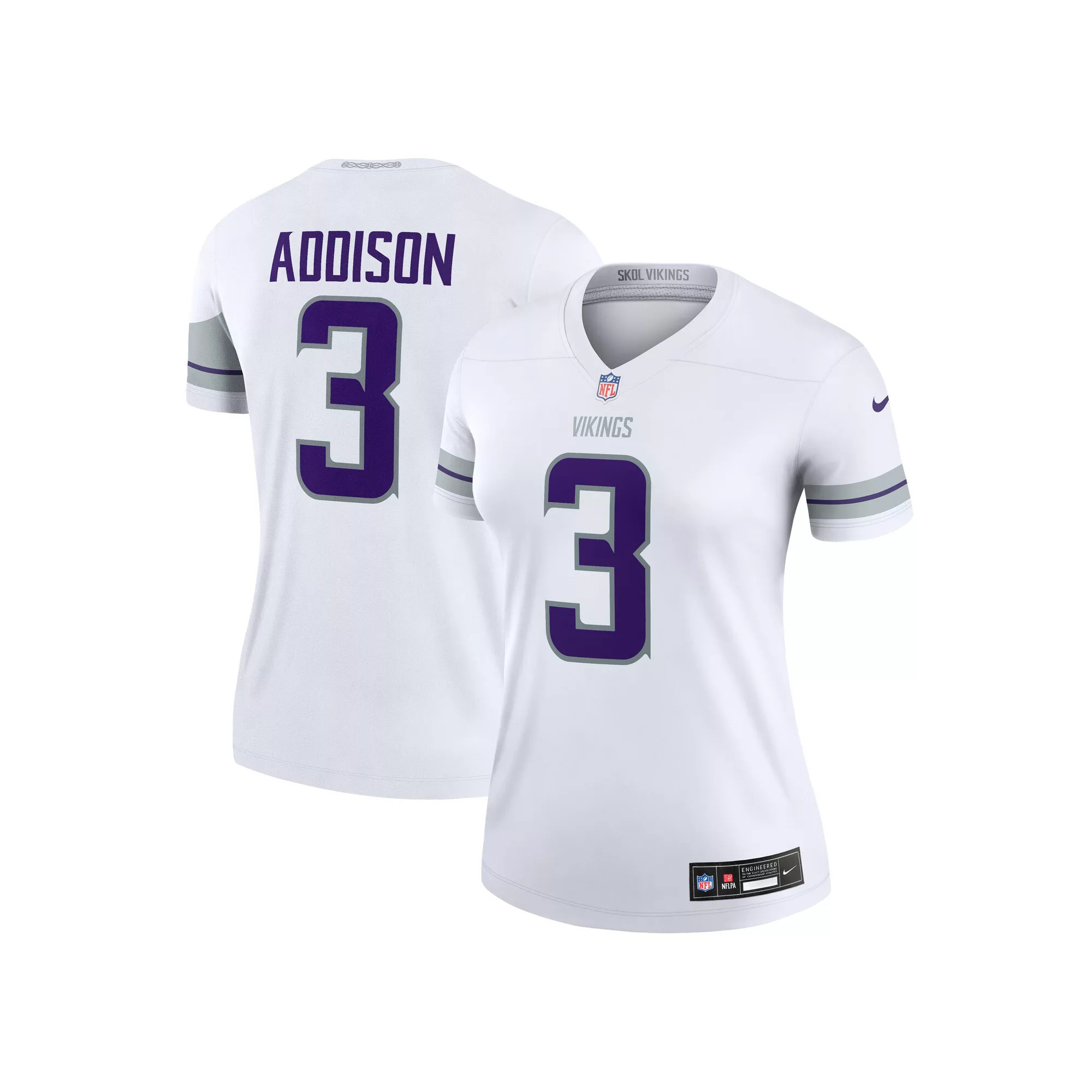 Women's Nike Jordan Addison White Minnesota Vikings Alternate Legend Jersey