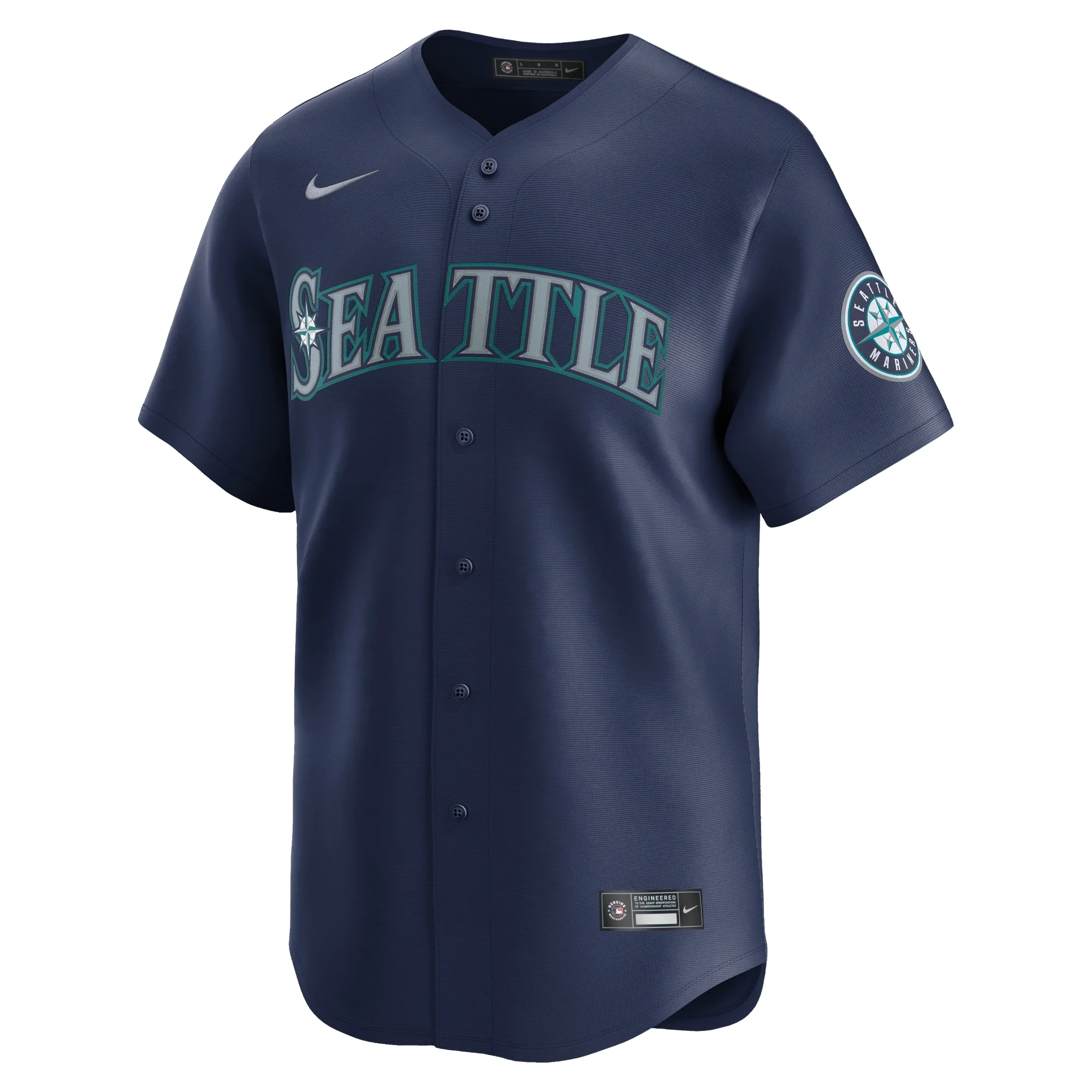 Men's Nike Navy Seattle Mariners Road Limited Jersey