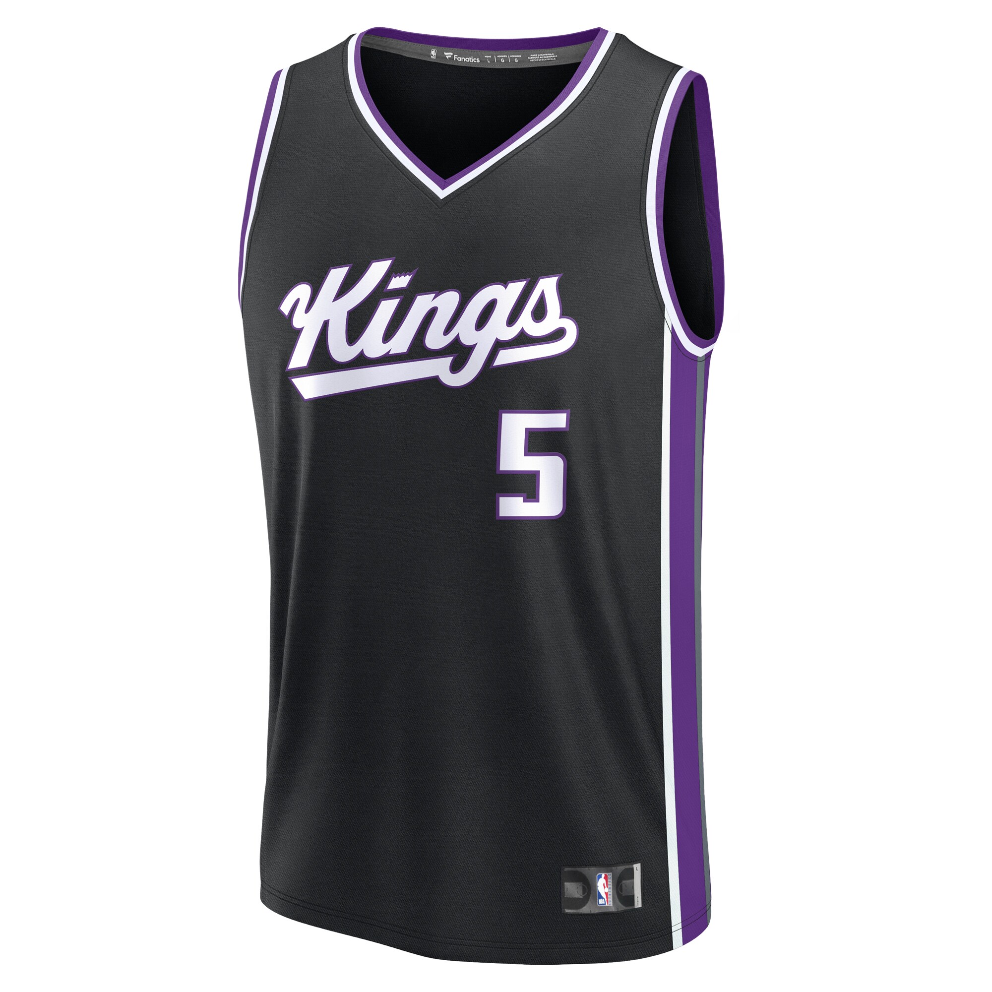 De'Aaron Fox Sacramento Kings Fanatics Fast Break Replica Player Jersey - Icon Edition - Black