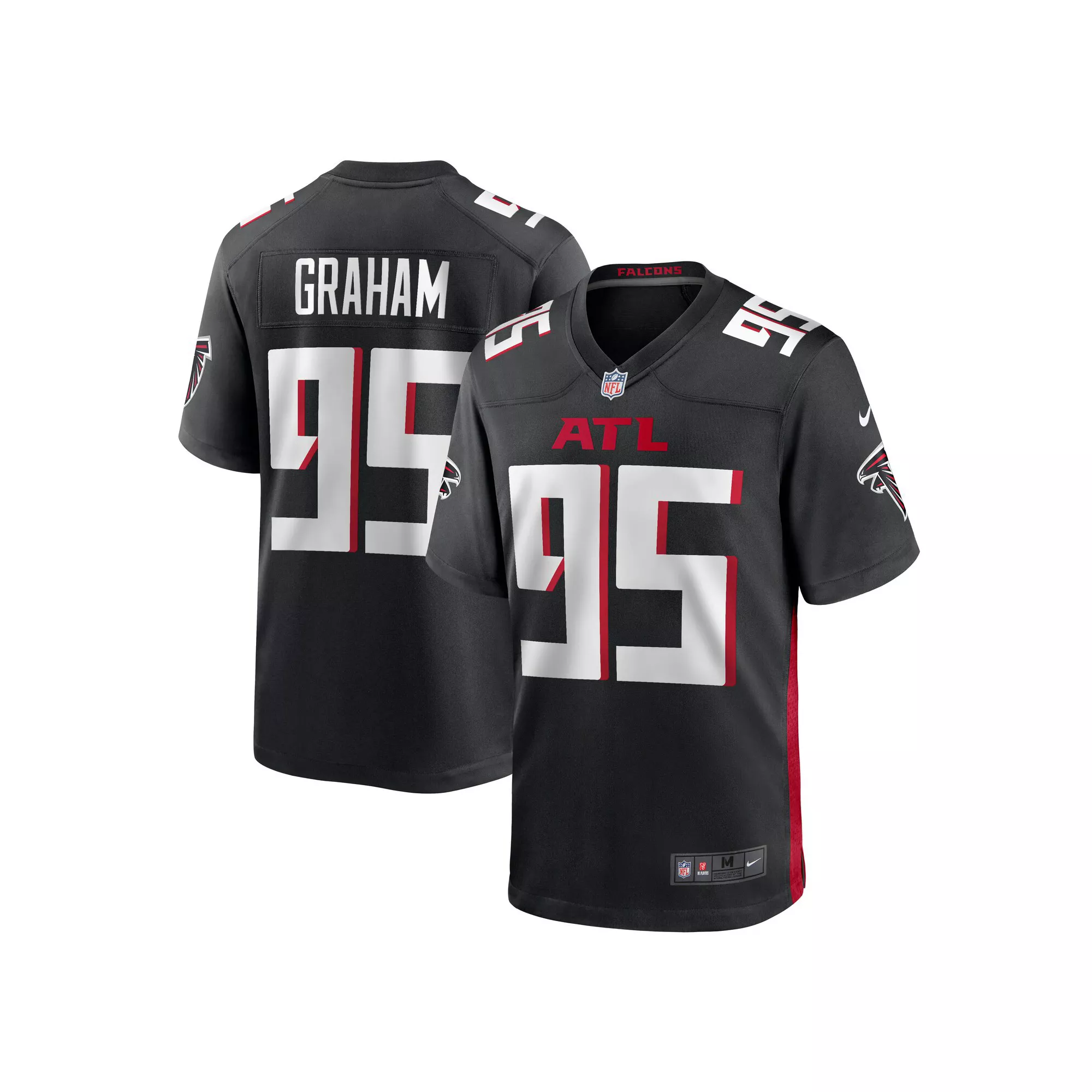 Men's Nike Ta'Quon Graham Black Atlanta Falcons Game Jersey