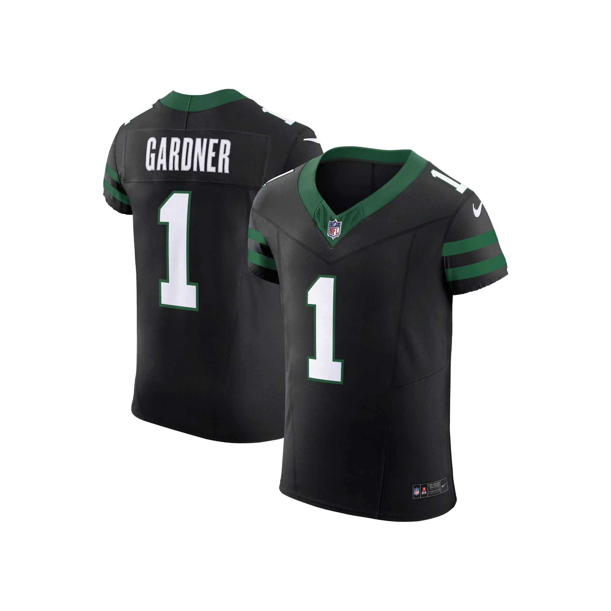 Men's Nike Ahmad Sauce Gardner Legacy Black New York Jets Alternate Vapor F.U.S.E. Elite Jersey