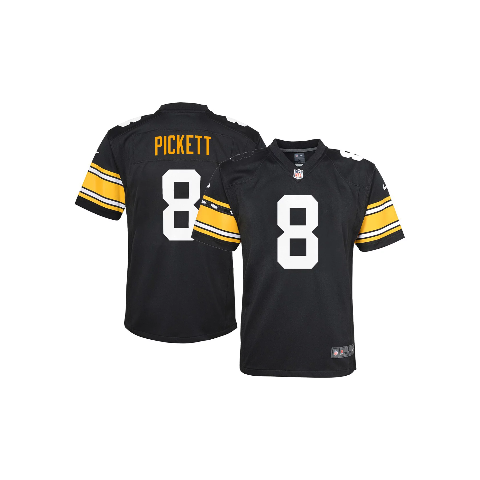 Youth Nike Kenny Pickett Black Pittsburgh Steelers Team Game Jersey