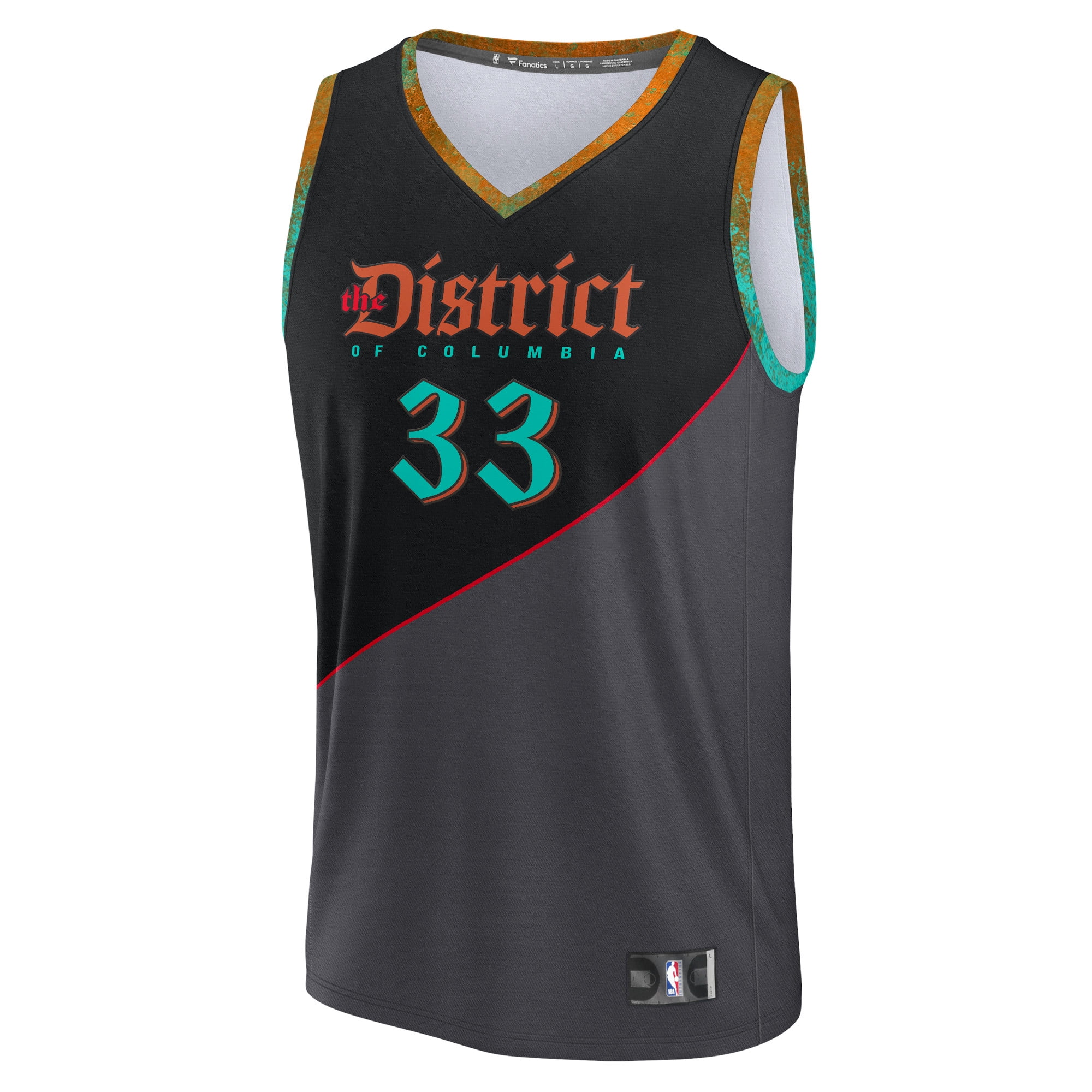 Unisex Fanatics Branded Kyle Kuzma Black Washington Wizards Fast Break Jersey - City Edition