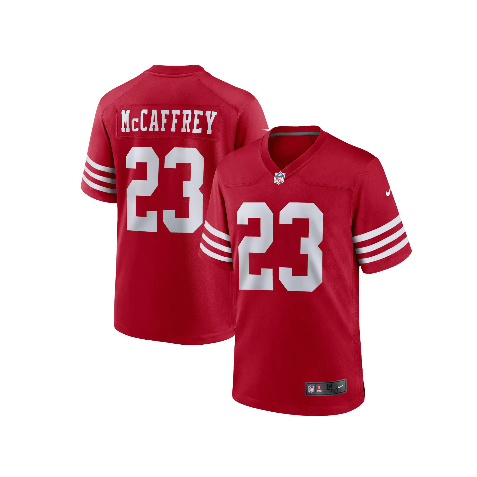 Youth Nike Christian McCaffrey Scarlet San Francisco 49ers Game Jersey