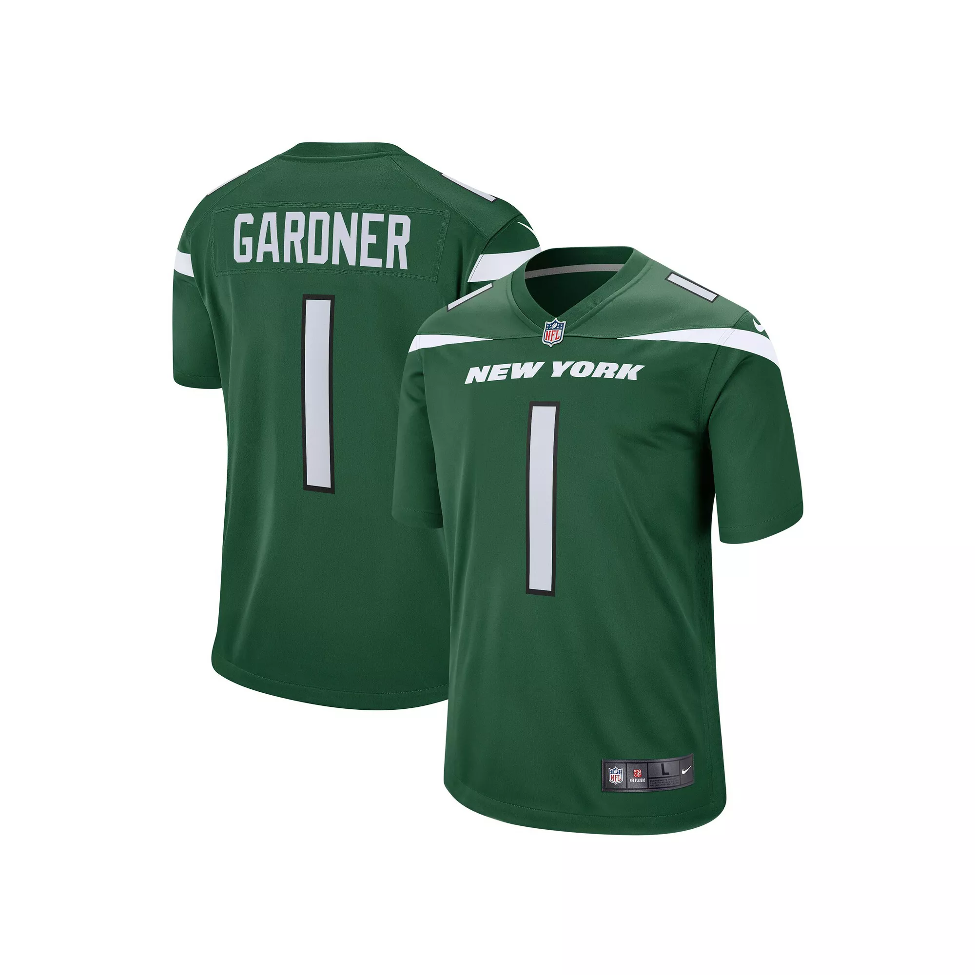 Men's Nike Ahmad Sauce Gardner Green New York Jets Player Game Jersey