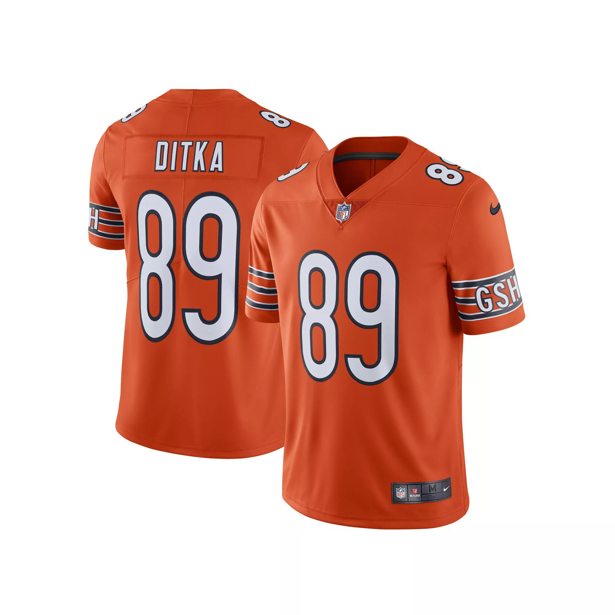 Men's Nike Mike Ditka Orange Chicago Bears Alternate Vapor Untouchable Limited Retired Player Jersey