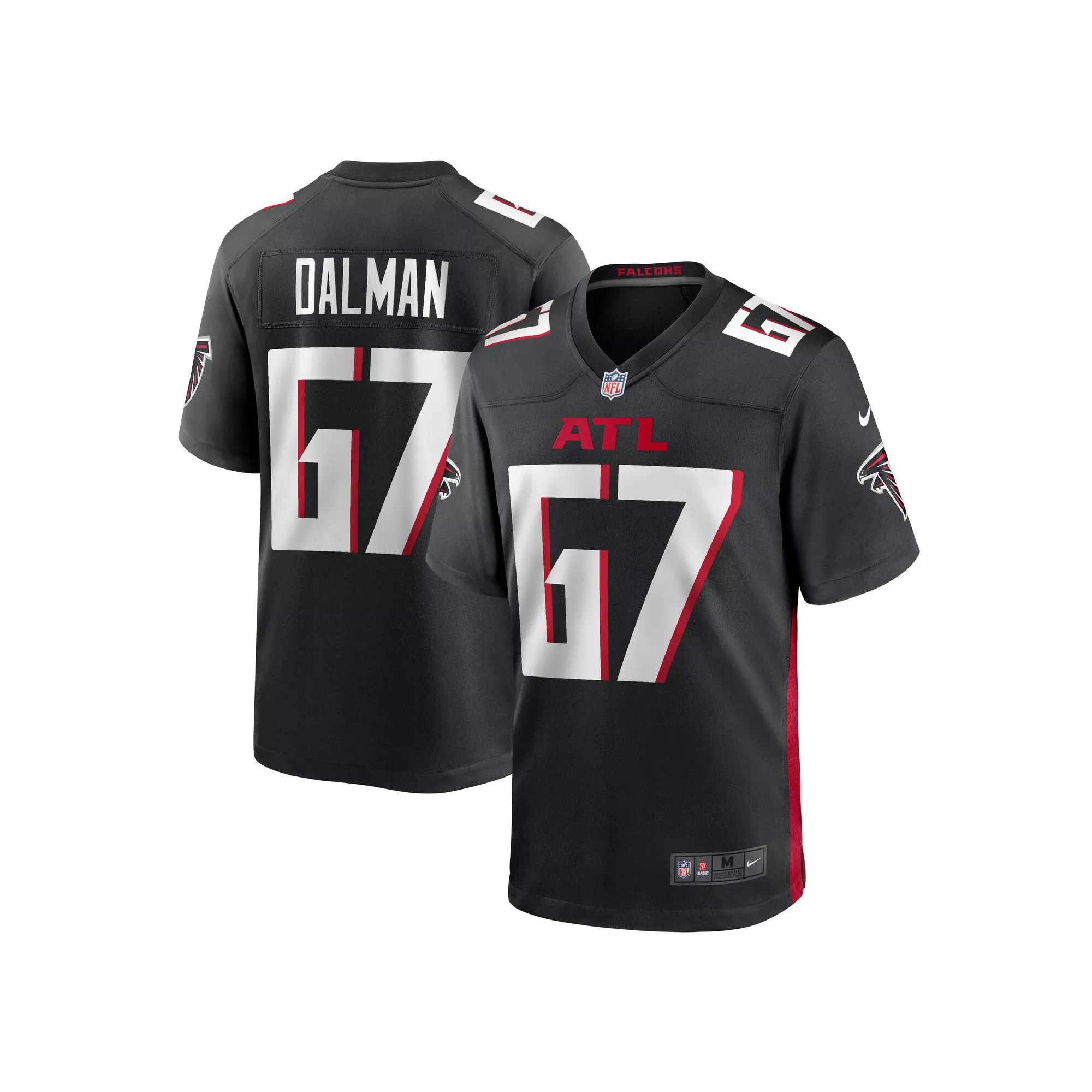 Men's Nike Drew Dalman Black Atlanta Falcons Game Jersey