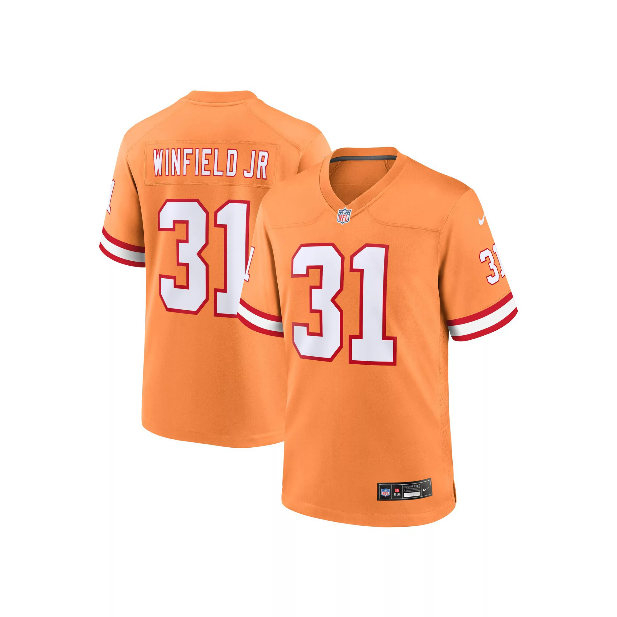 Men's Nike Antoine Winfield Jr. Orange Tampa Bay Buccaneers Throwback Game Jersey