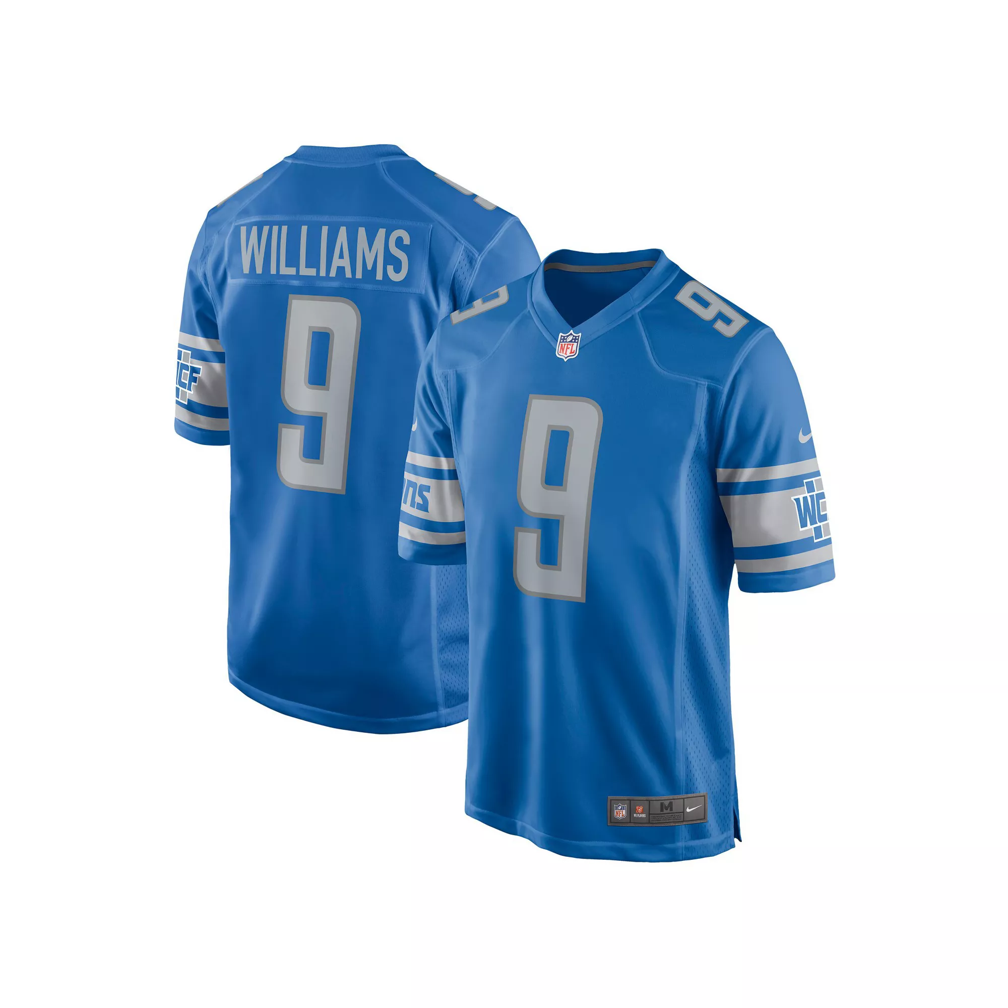 Men's Nike Jameson Williams Blue Detroit Lions 2022 NFL Draft First Round Pick Player Game Jersey