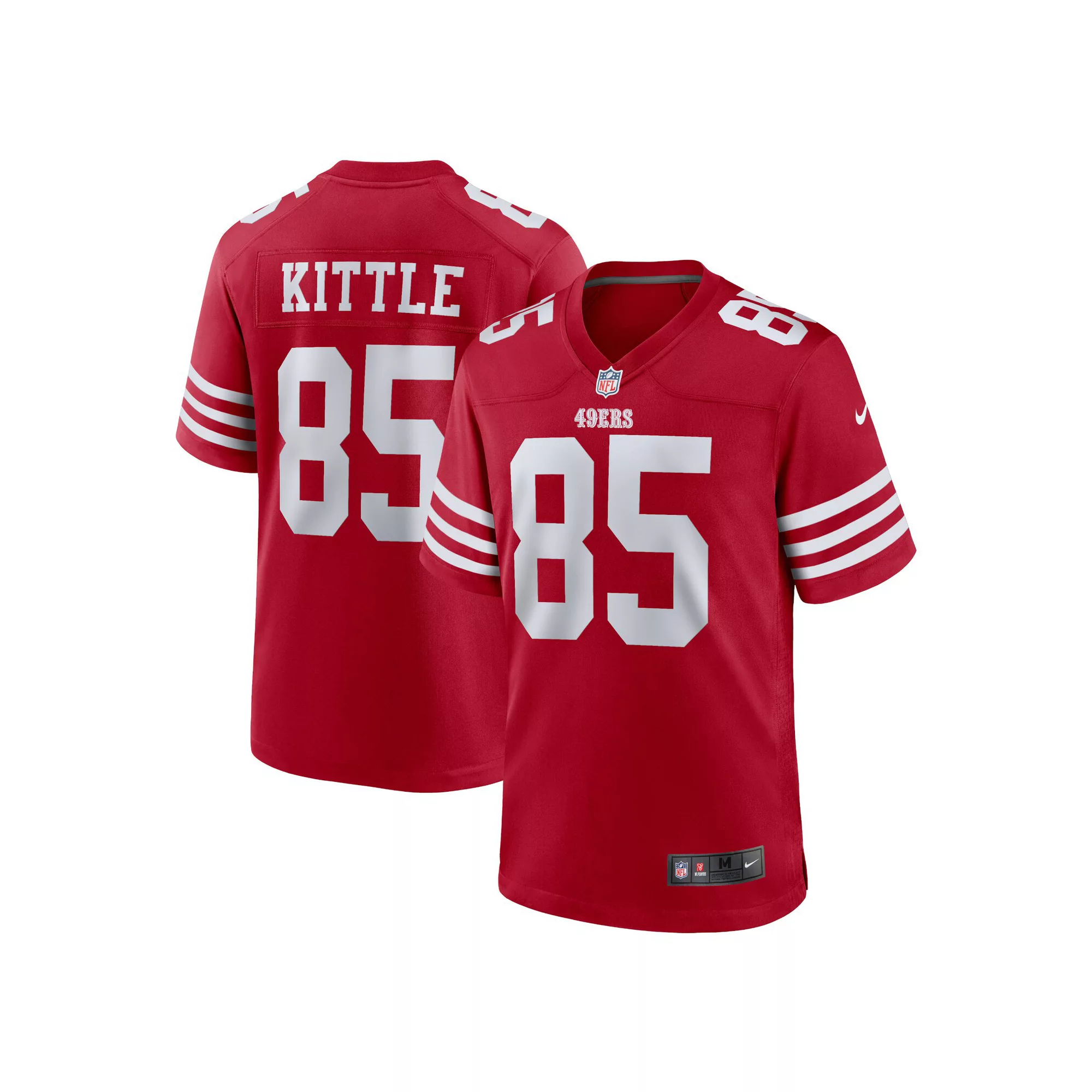 Men's Nike George Kittle Scarlet San Francisco 49ers Player Game Jersey