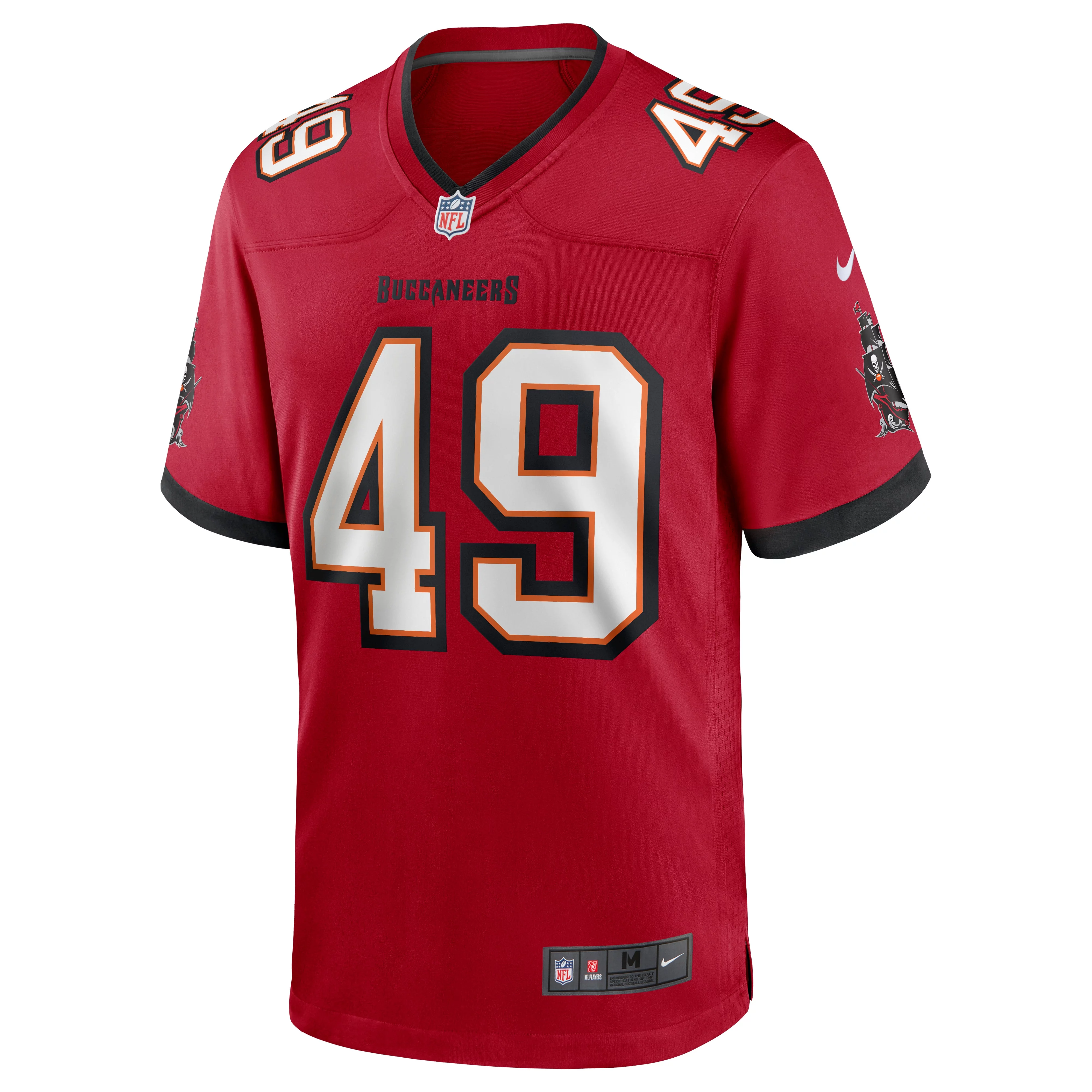 Men's Nike Cam Gill Red Tampa Bay Buccaneers Game Jersey
