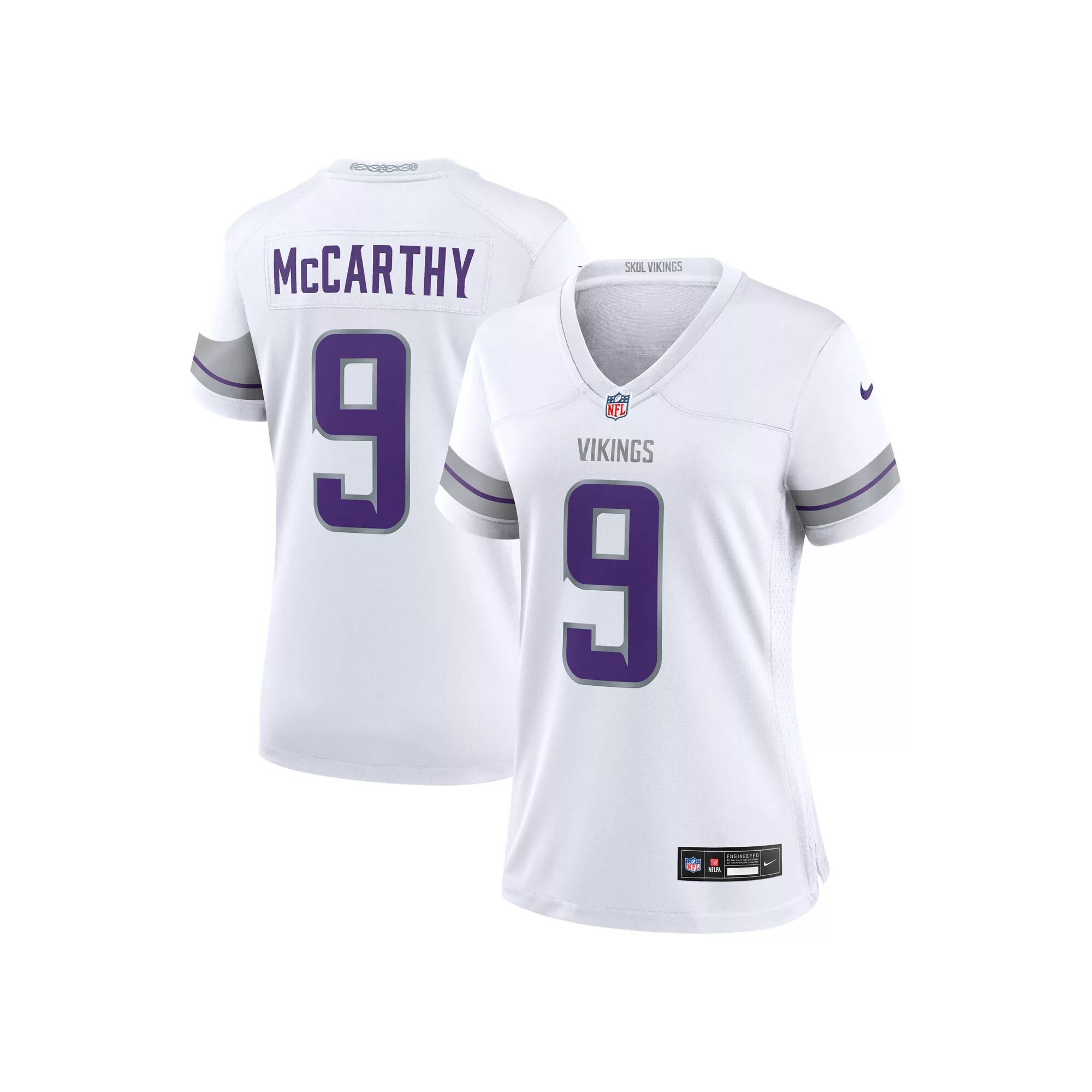 Women's Nike J.J. McCarthy White Minnesota Vikings Alternate Game Player Jersey