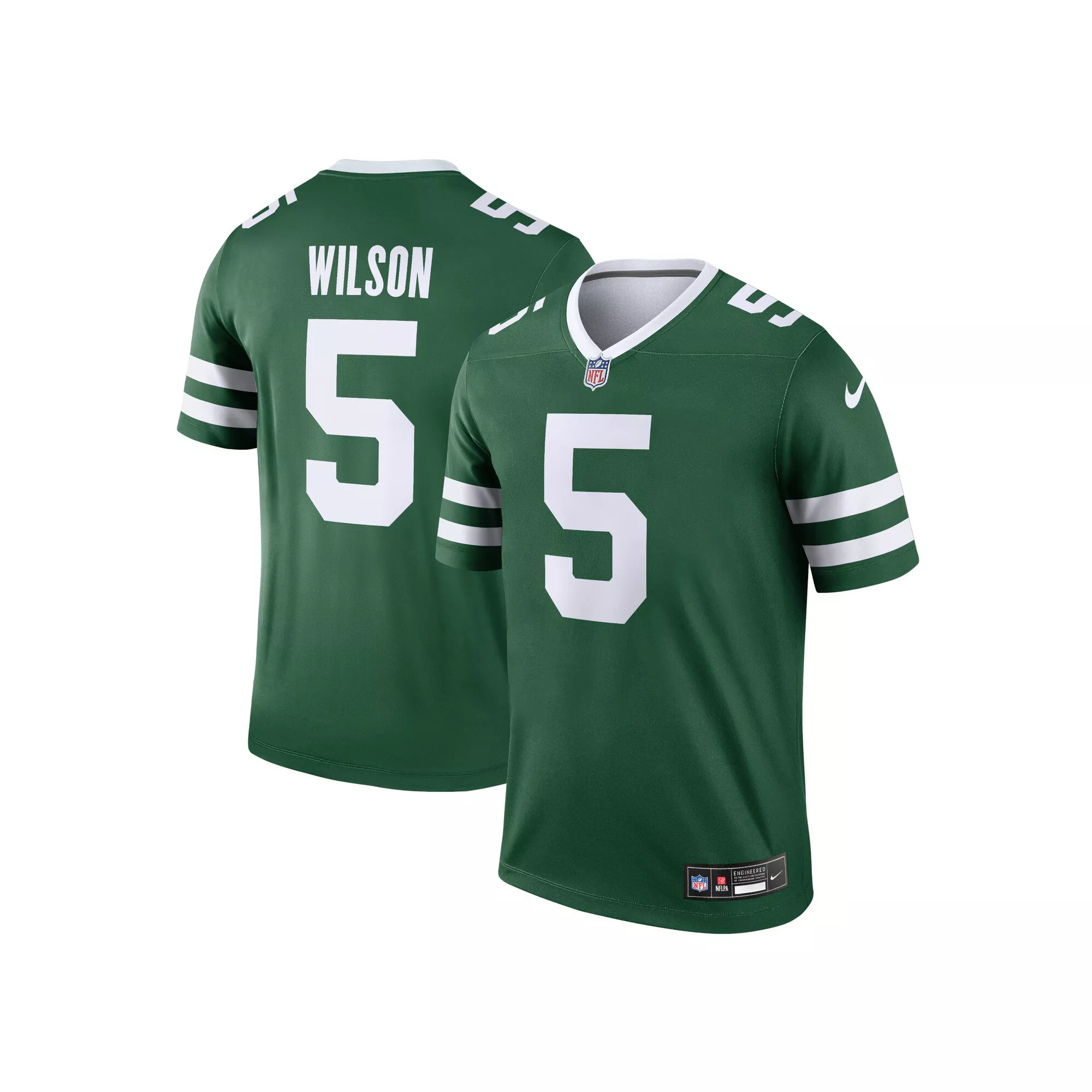 Men's Nike Garrett Wilson Legacy Green New York Jets Legend Jersey