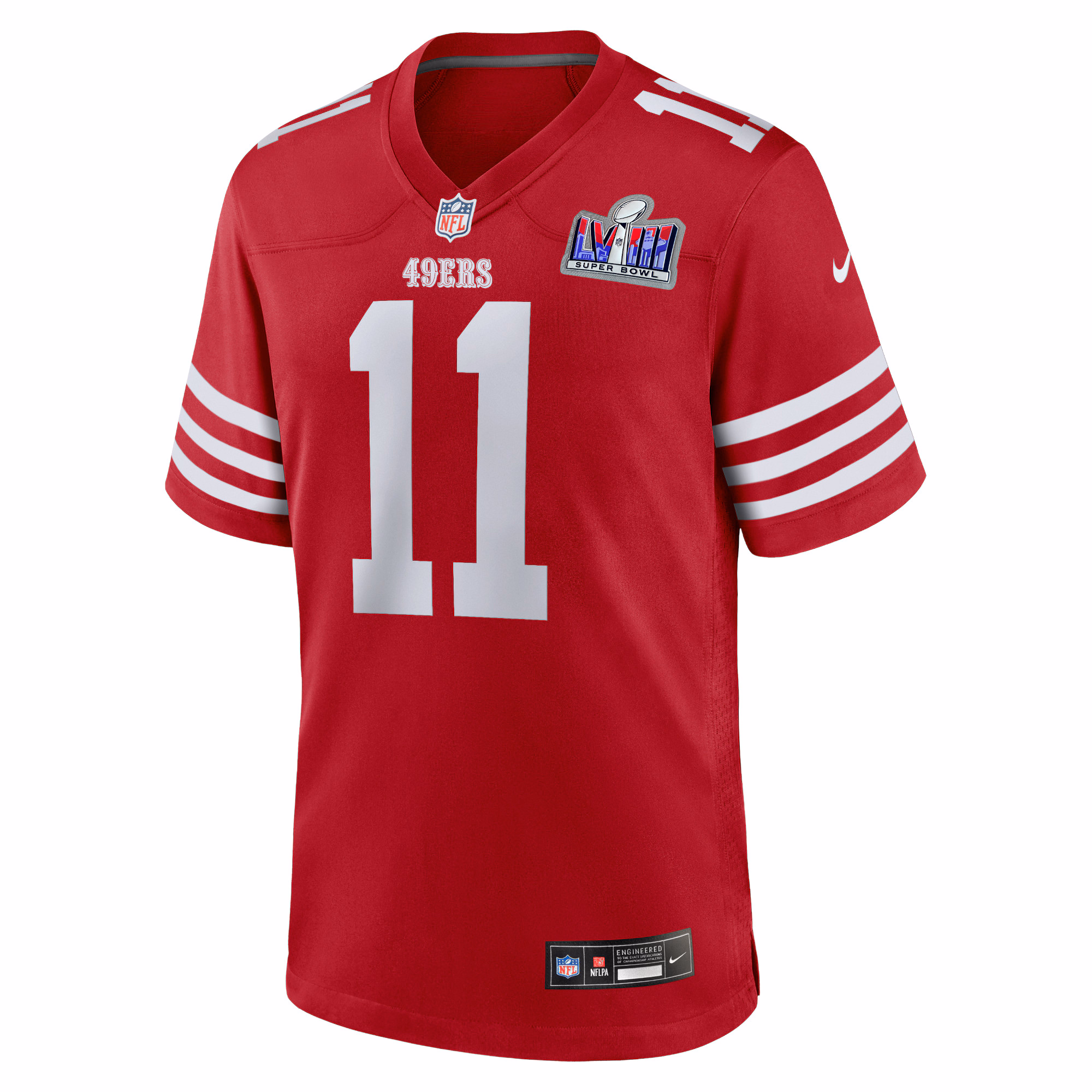 Brandon Aiyuk San Francisco 49ers Nike Super Bowl LVIII Game Jersey - Scarlet