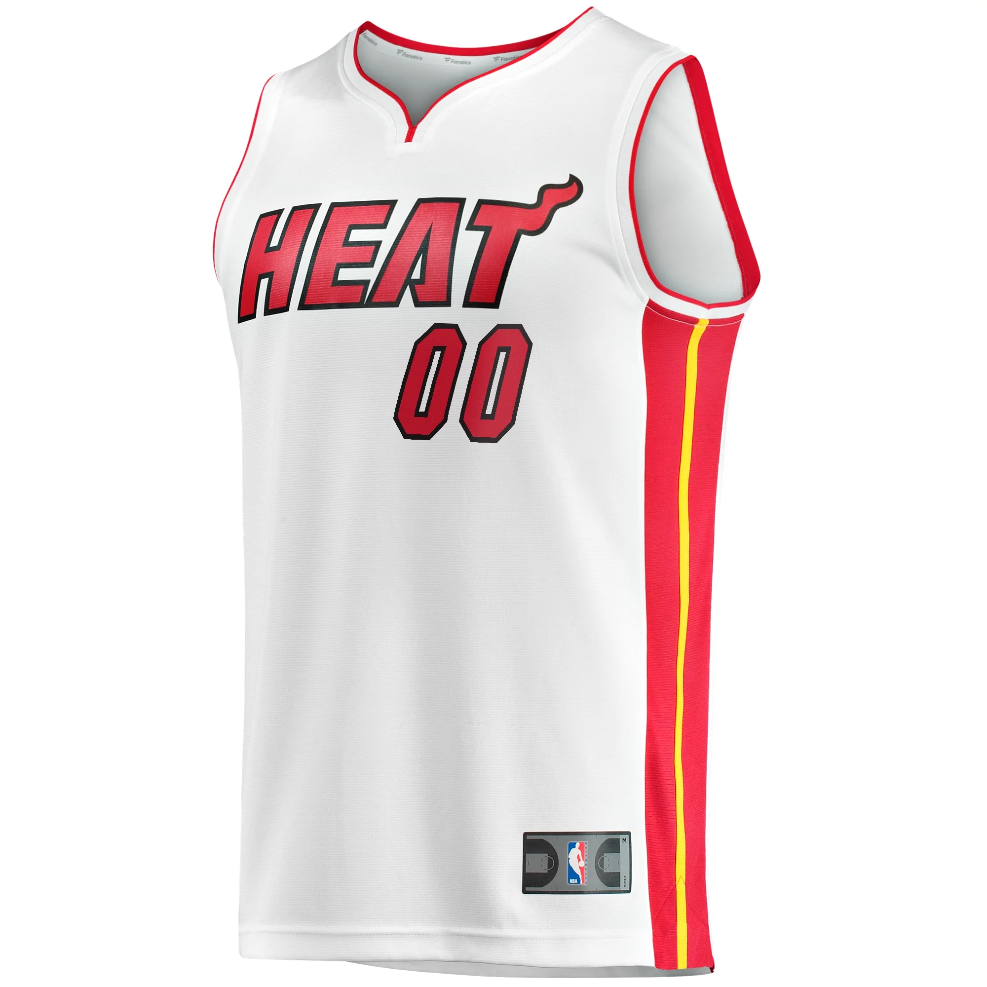 Men's Fanatics White Miami Heat Fast Break Custom Replica Jersey - Association Edition