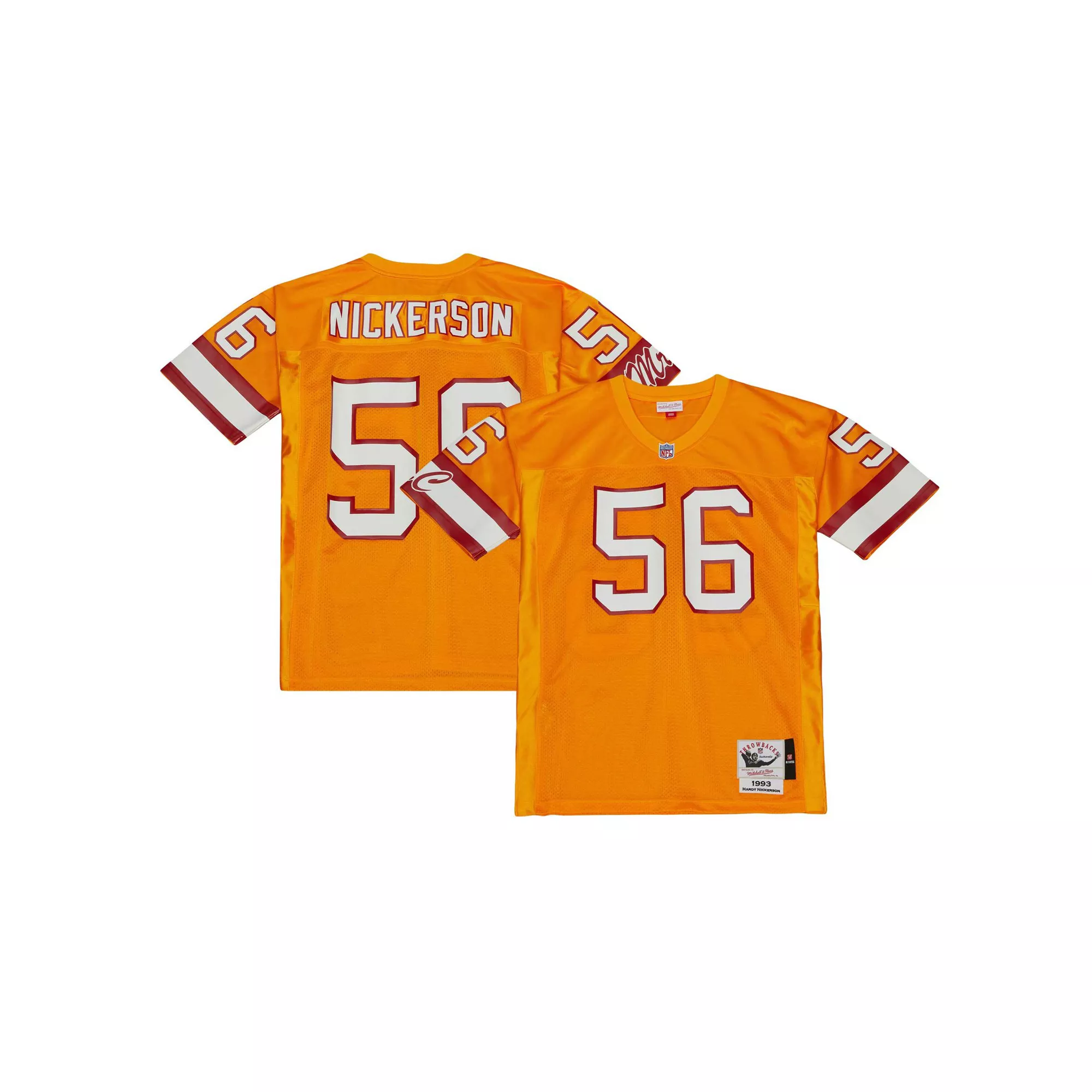 Men's Mitchell & Ness Hardy Nickerson Orange Tampa Bay Buccaneers 1993 Authentic Jersey