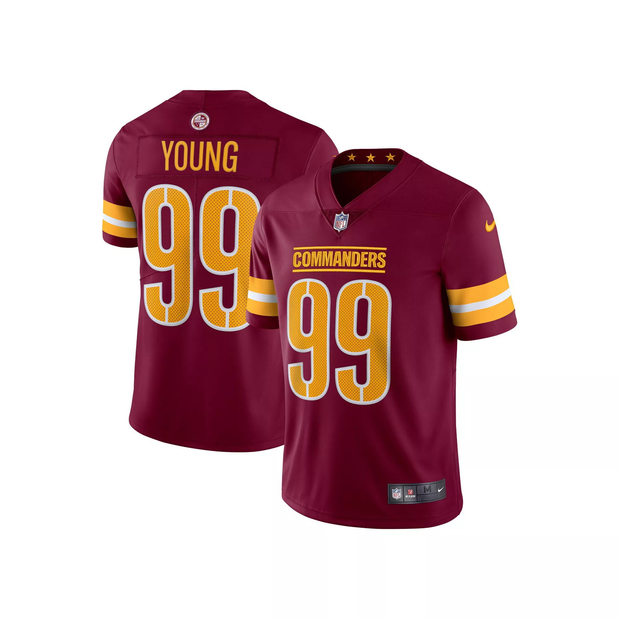 Men's Nike Chase Young Burgundy Washington Commanders Vapor Limited Jersey