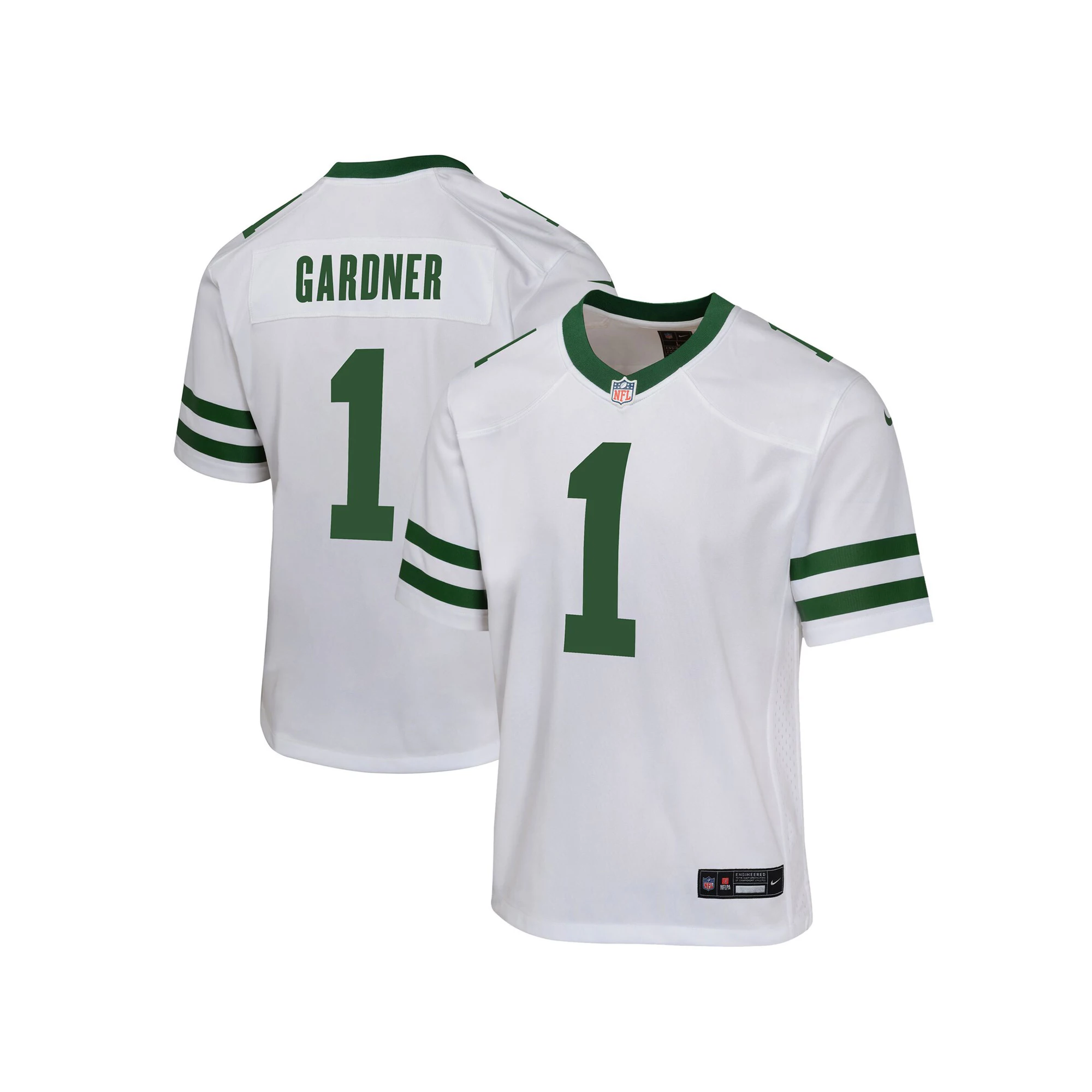 Youth Nike Ahmad Sauce Gardner Legacy White New York Jets Game Jersey